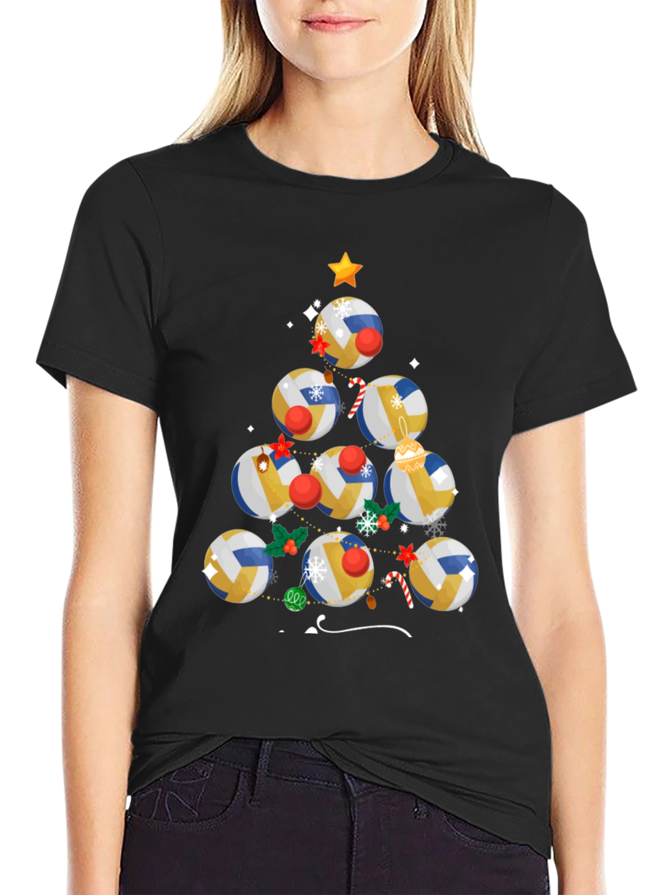 Volleyball Christmas Tree Shirt
