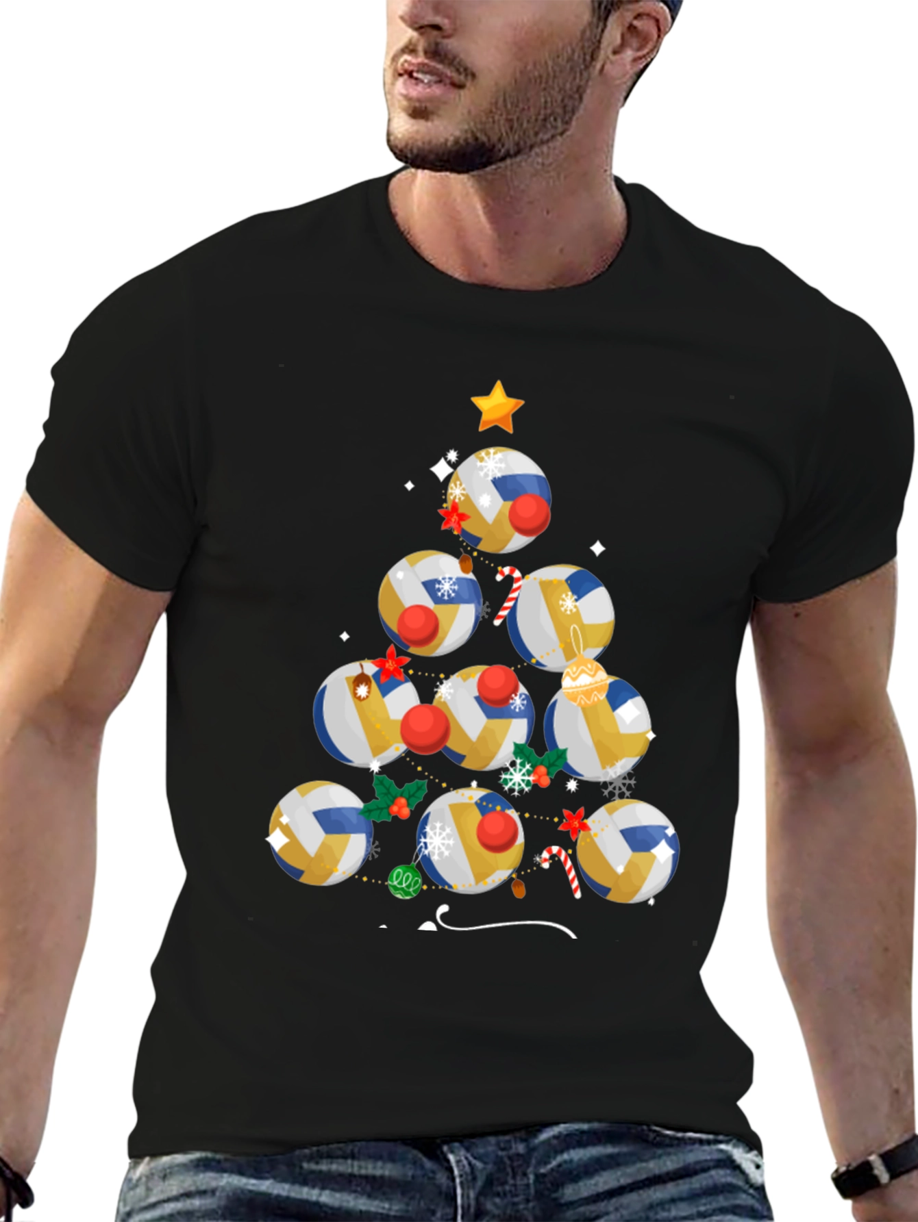 Volleyball Christmas Tree Shirt