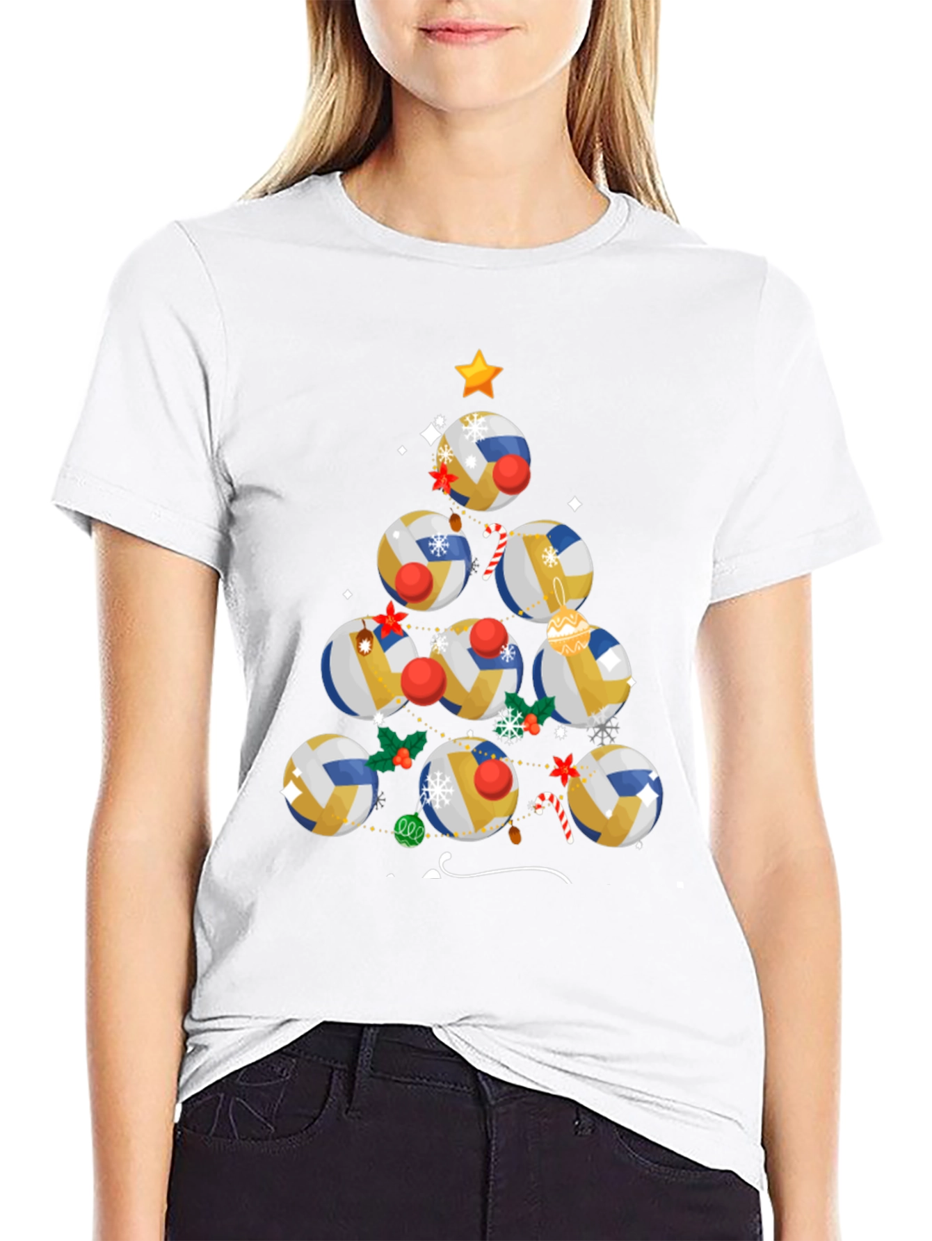 Volleyball Christmas Tree Shirt
