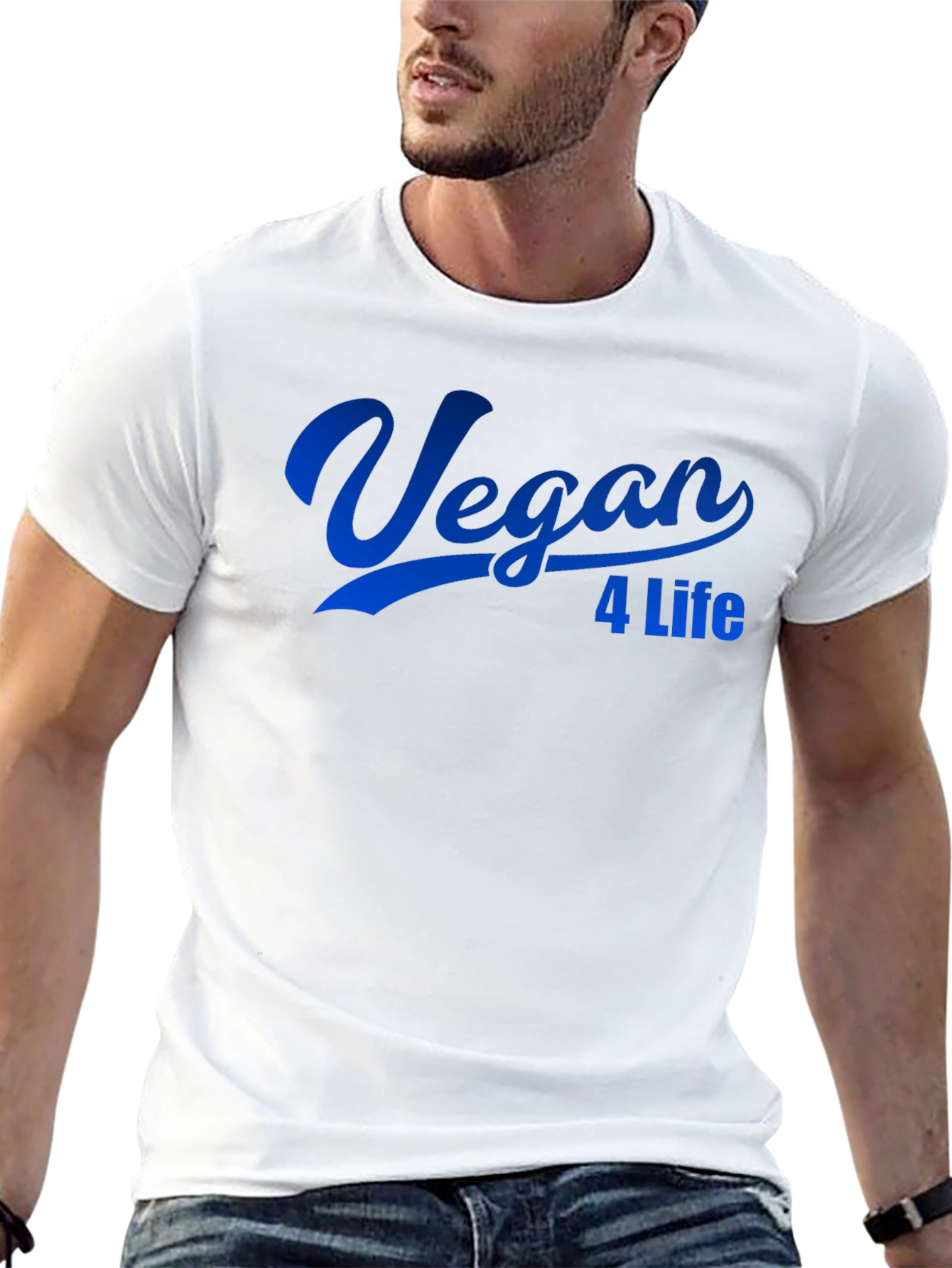 Vegan 4 Life T-Shirt - Classic Crew Neck Tee