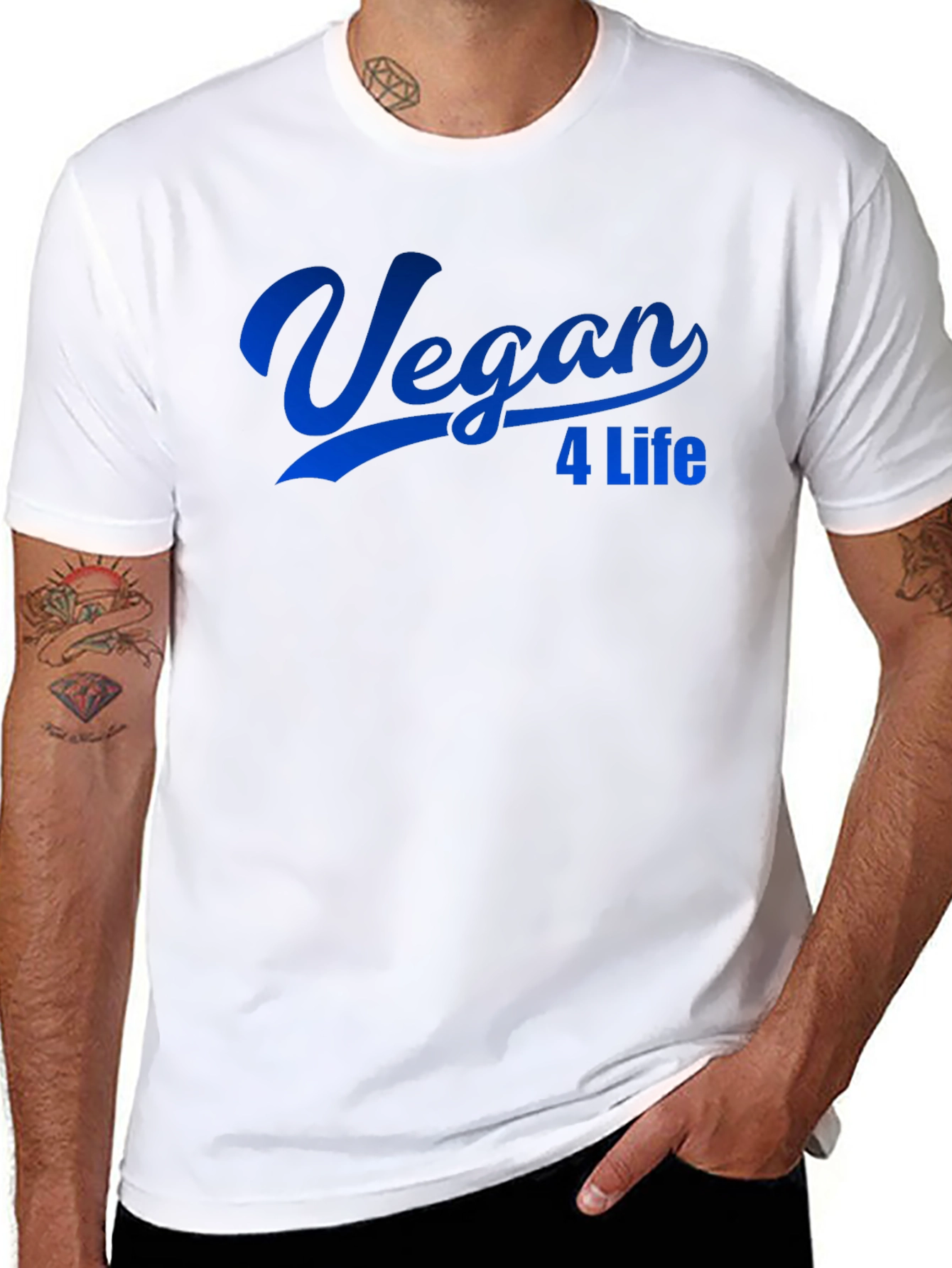 Vegan 4 Life T-Shirt - Classic Crew Neck Tee