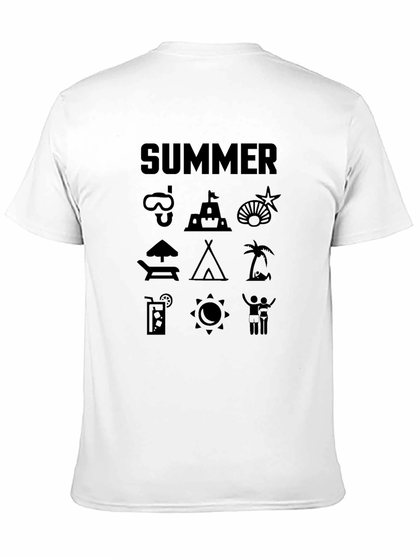 Summer Icon T-Shirt - Black Graphic Tee