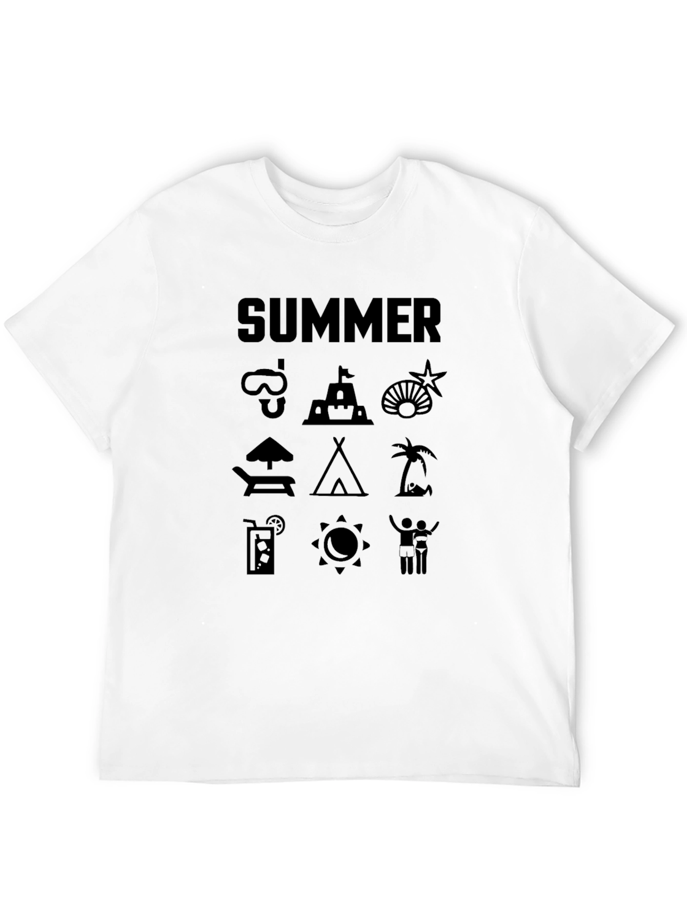 Summer Icon T-Shirt - Black Graphic Tee
