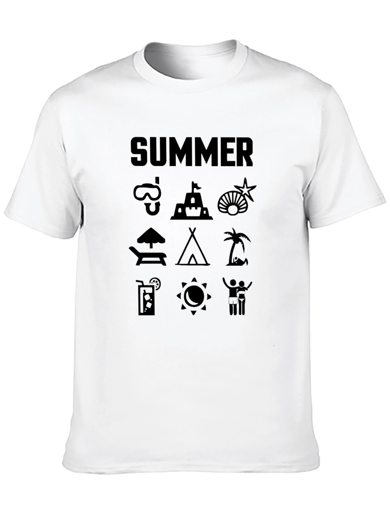 Summer Icon T-Shirt - Black Graphic Tee