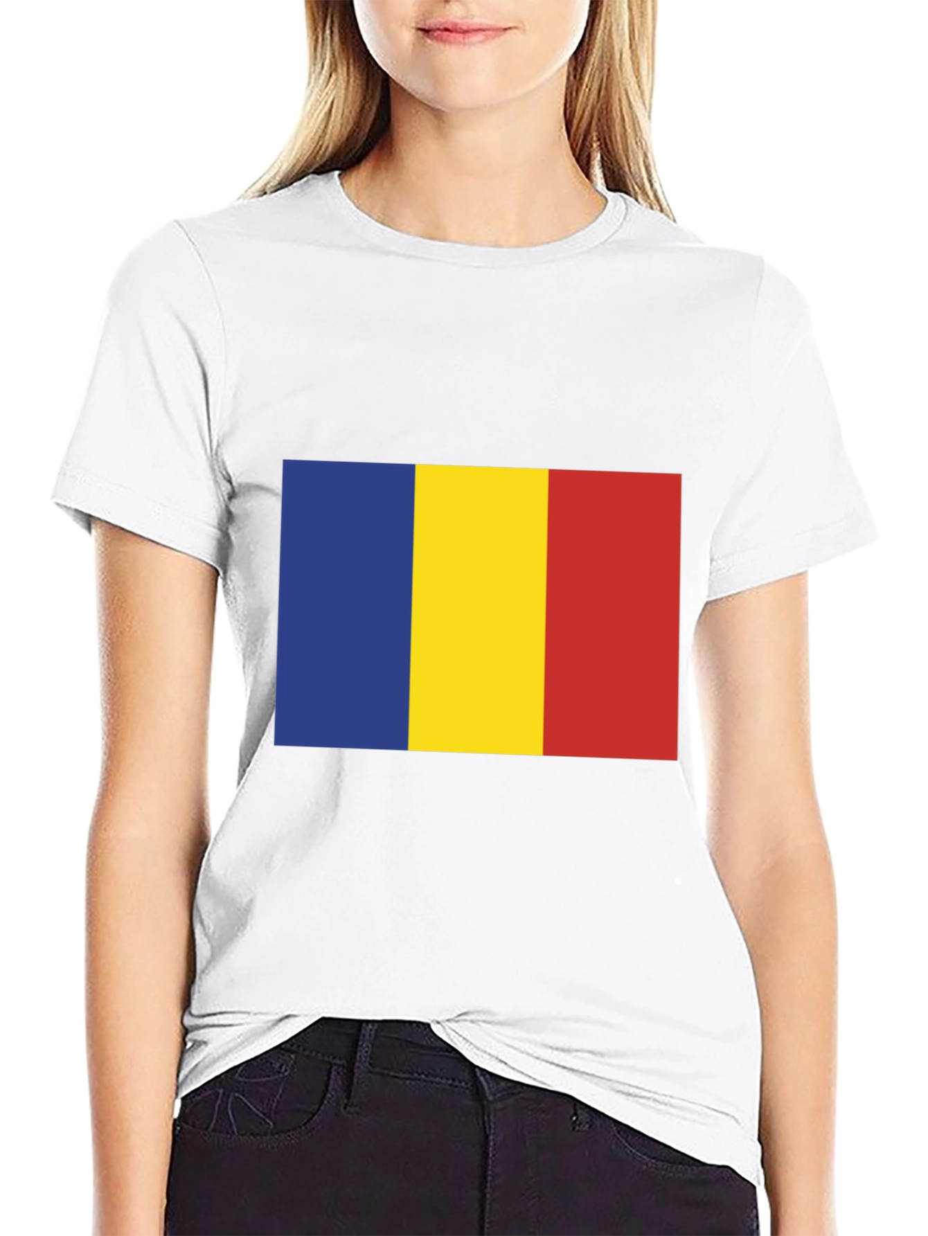 Romania Flag T-Shirt - Black Tee
