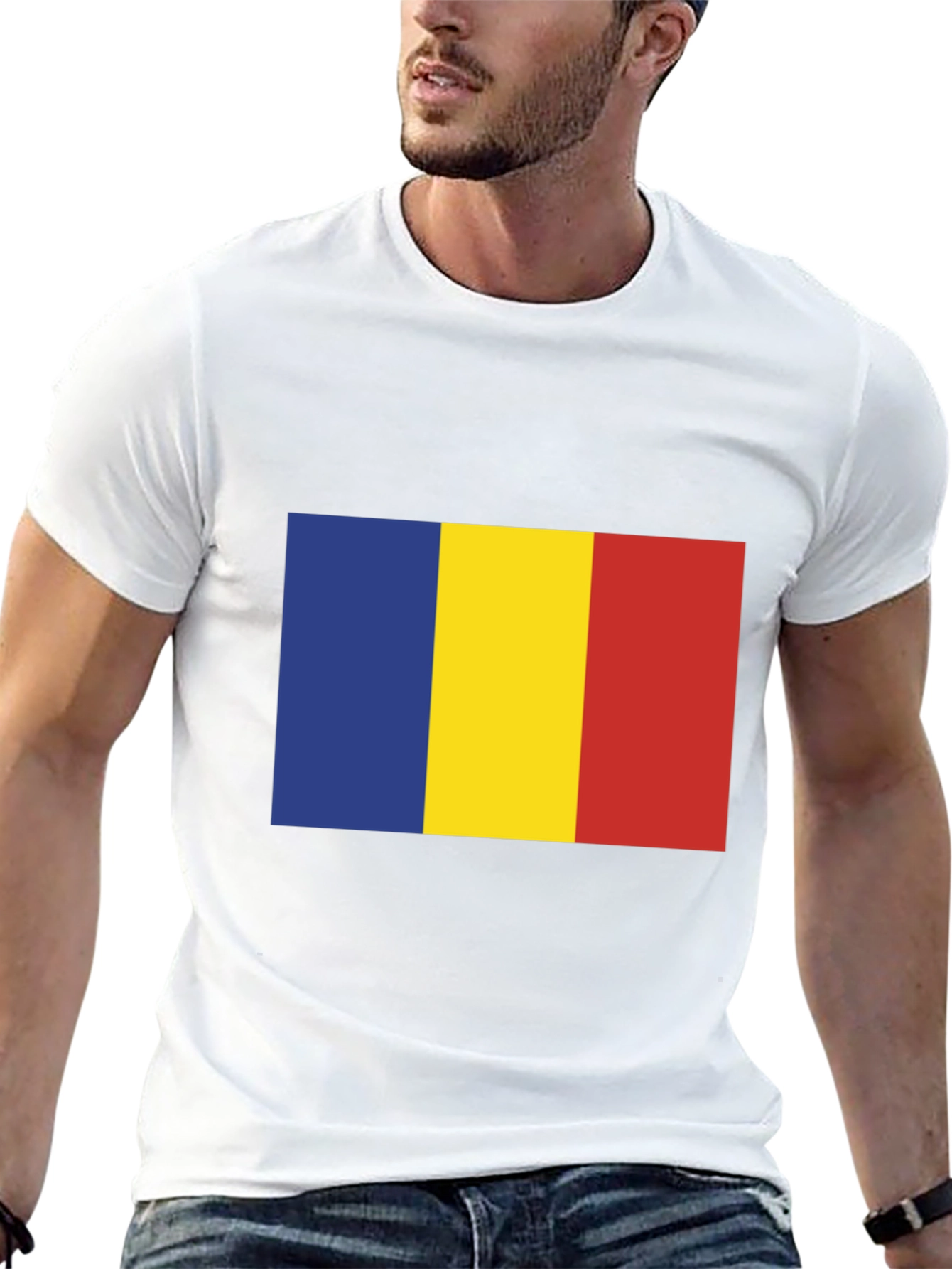 Romania Flag T-Shirt - Black Tee