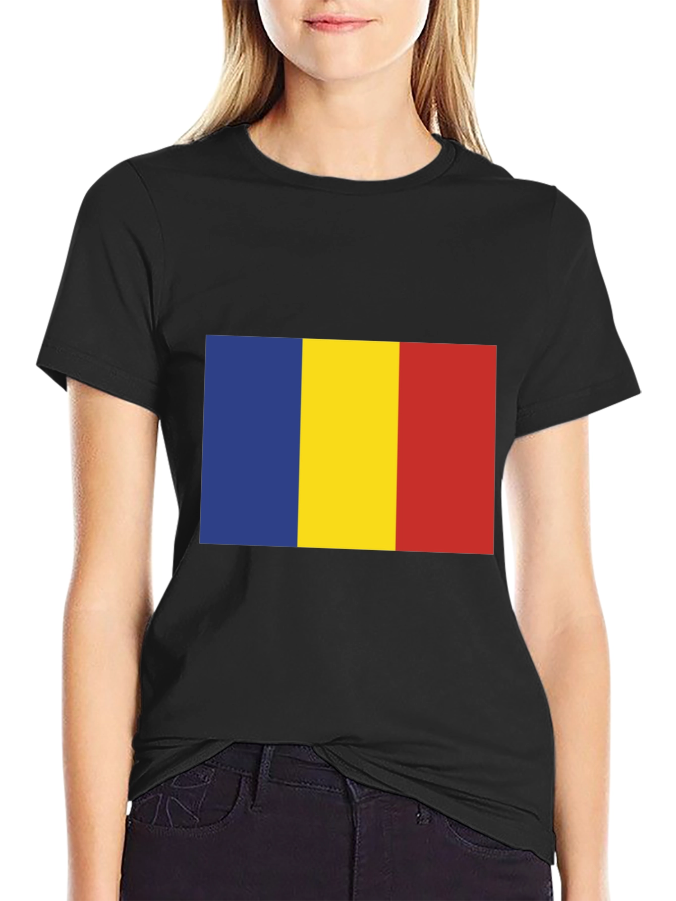 Romania Flag T-Shirt - Black Tee