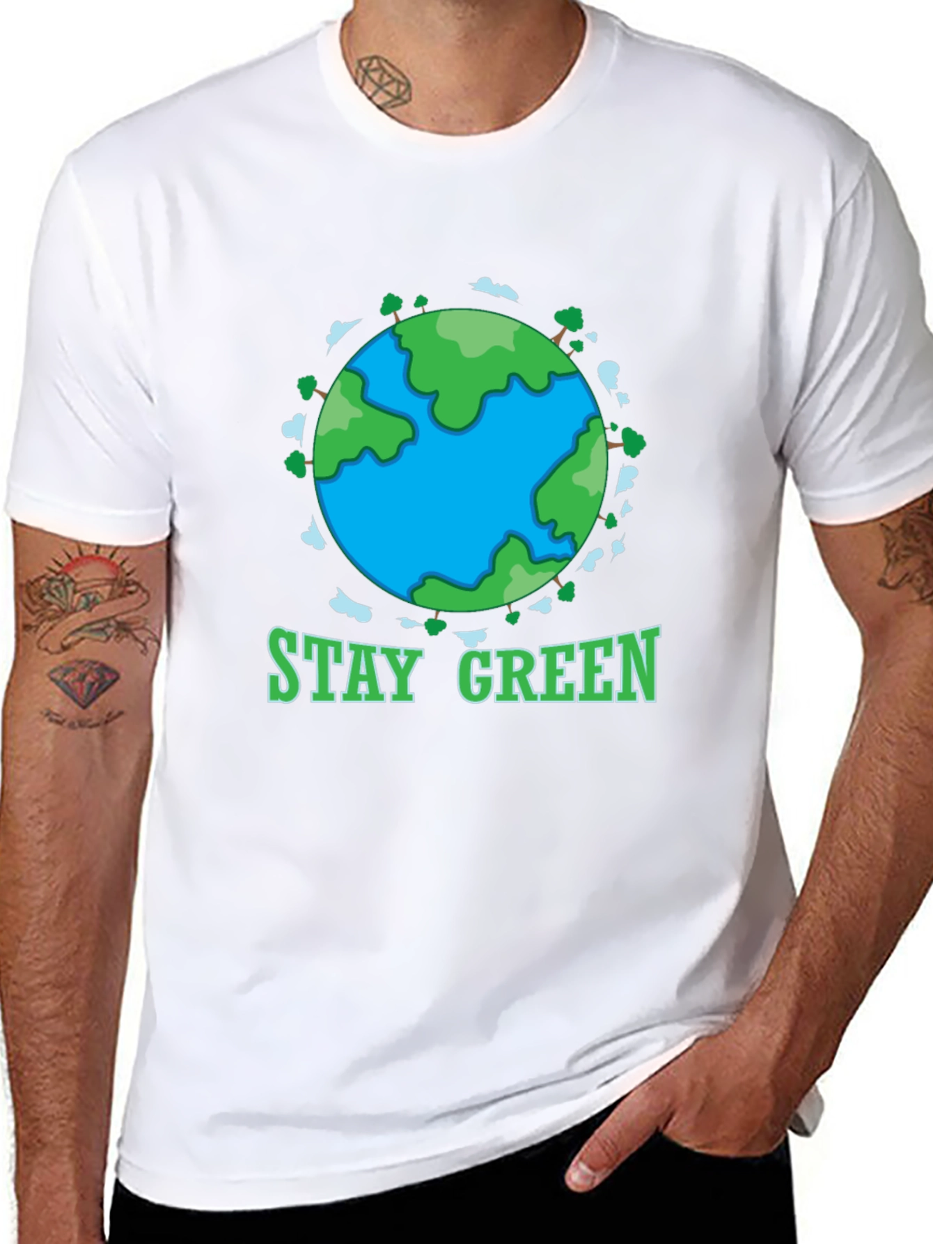 Stay Green Earth Graphic T-Shirt