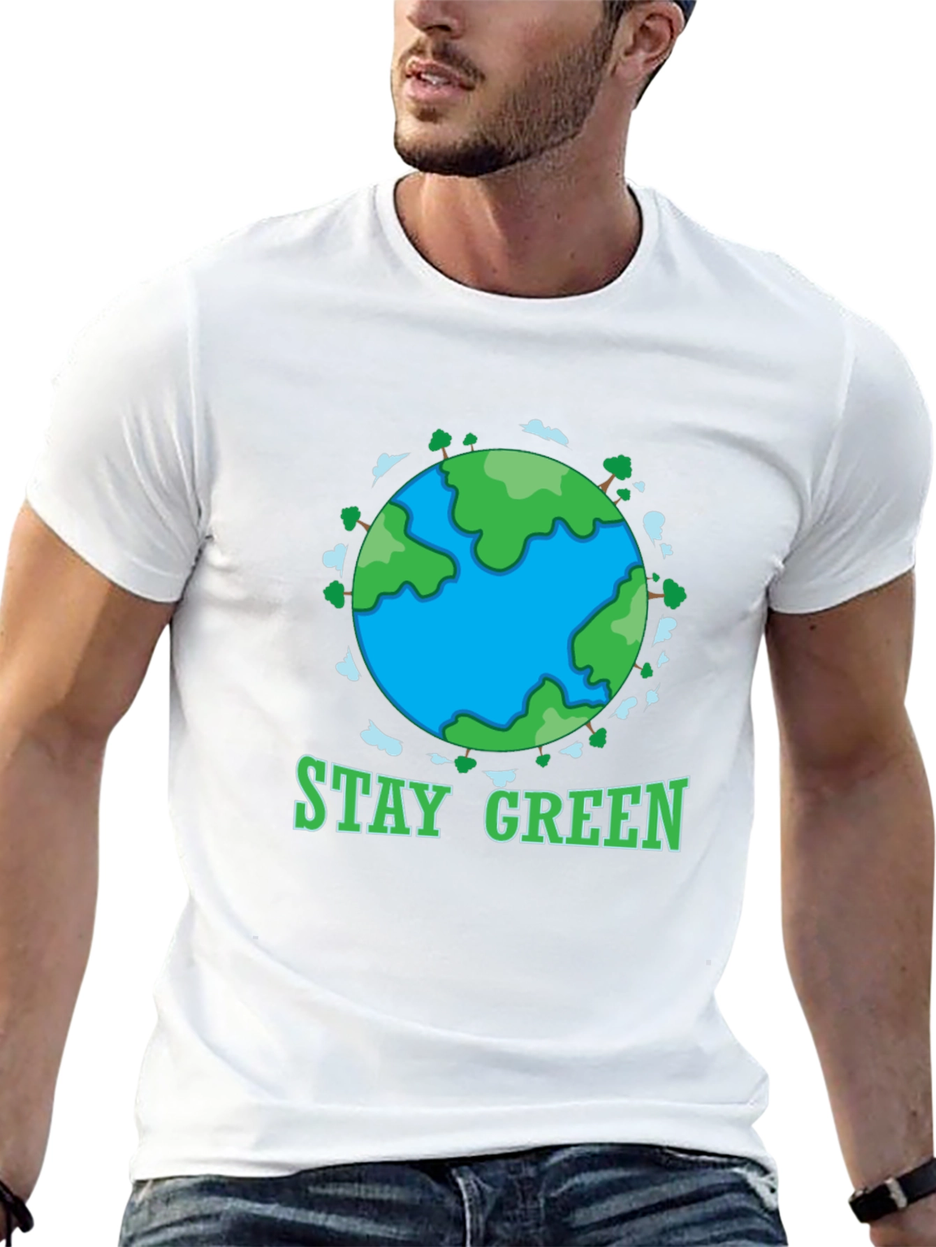 Stay Green Earth Graphic T-Shirt
