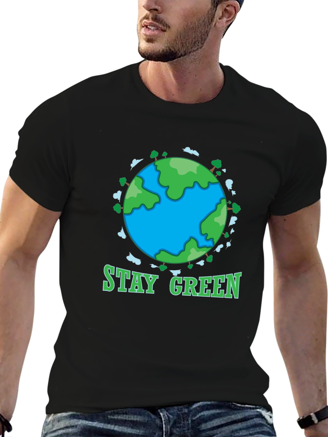 Stay Green Earth Graphic T-Shirt