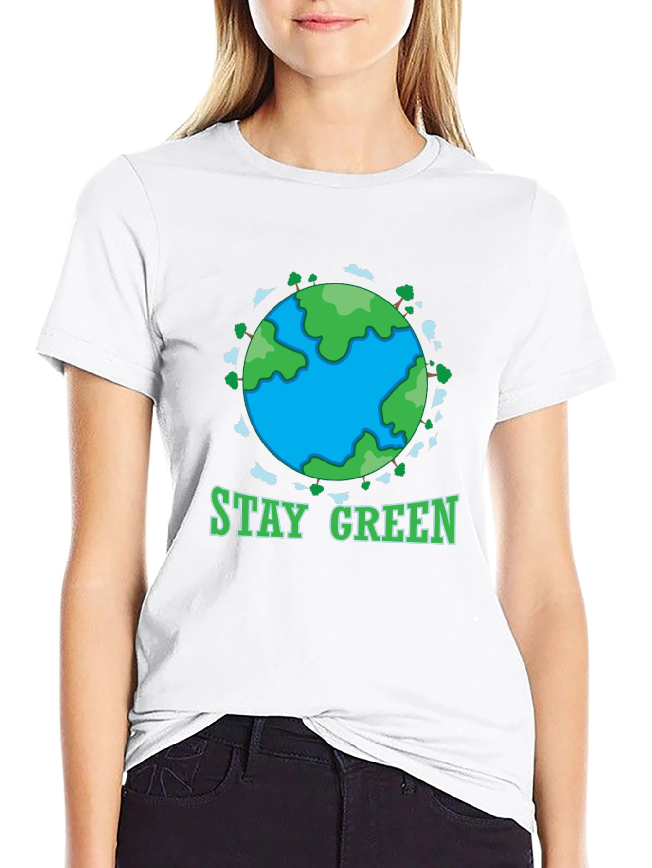 Stay Green Earth Graphic T-Shirt