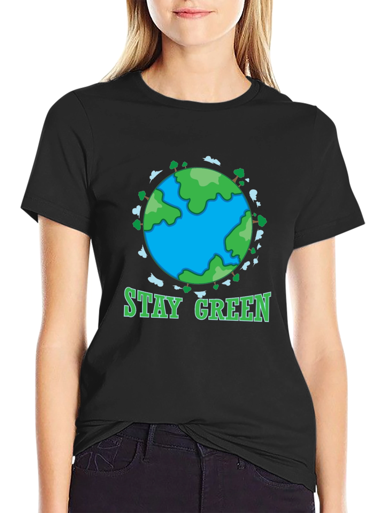 Stay Green Earth Graphic T-Shirt