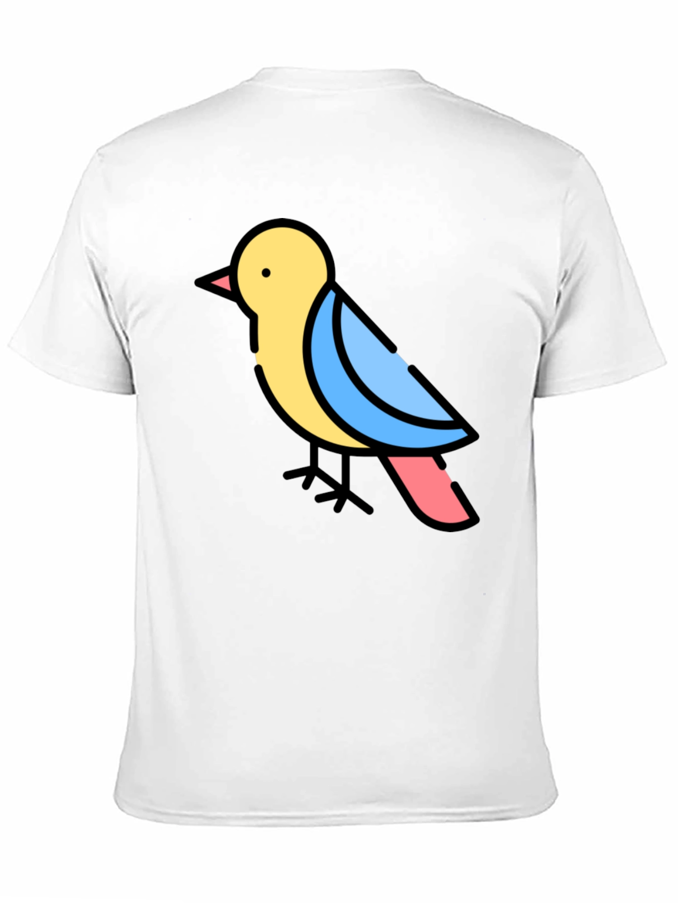 Cartoon Bird Black T-Shirt