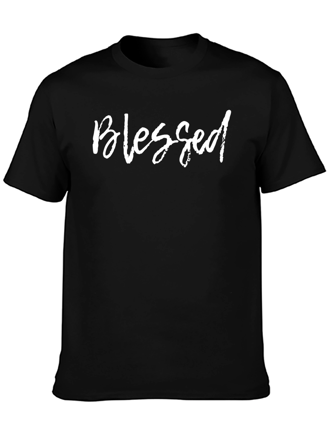 Blessed Graphic Tee - Black Cotton Casual Shirt