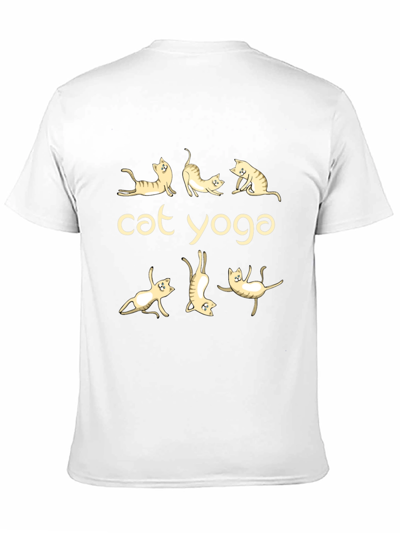 Cat Yoga Black T-Shirt