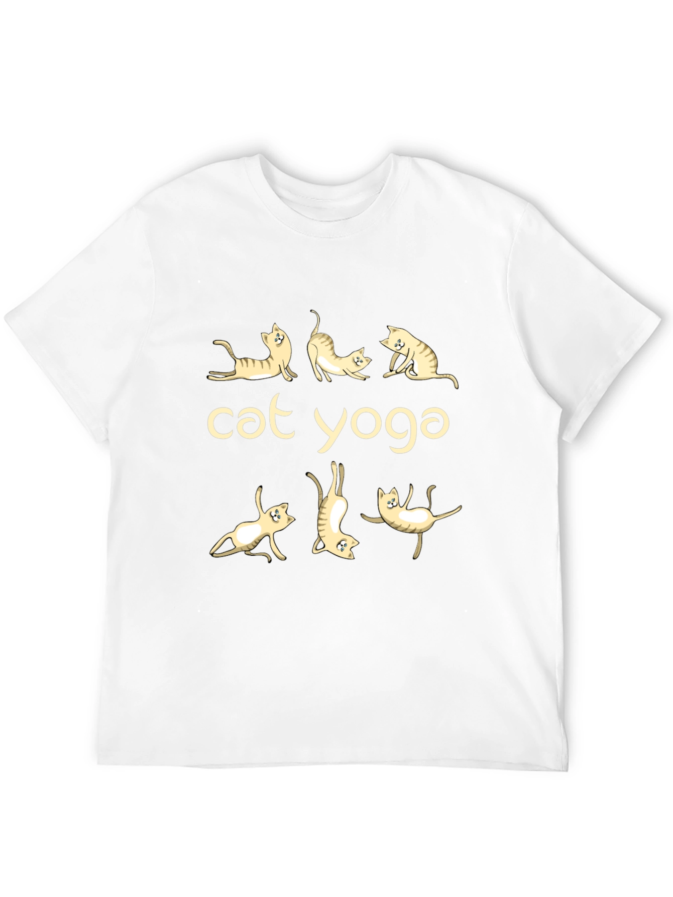 Cat Yoga Black T-Shirt