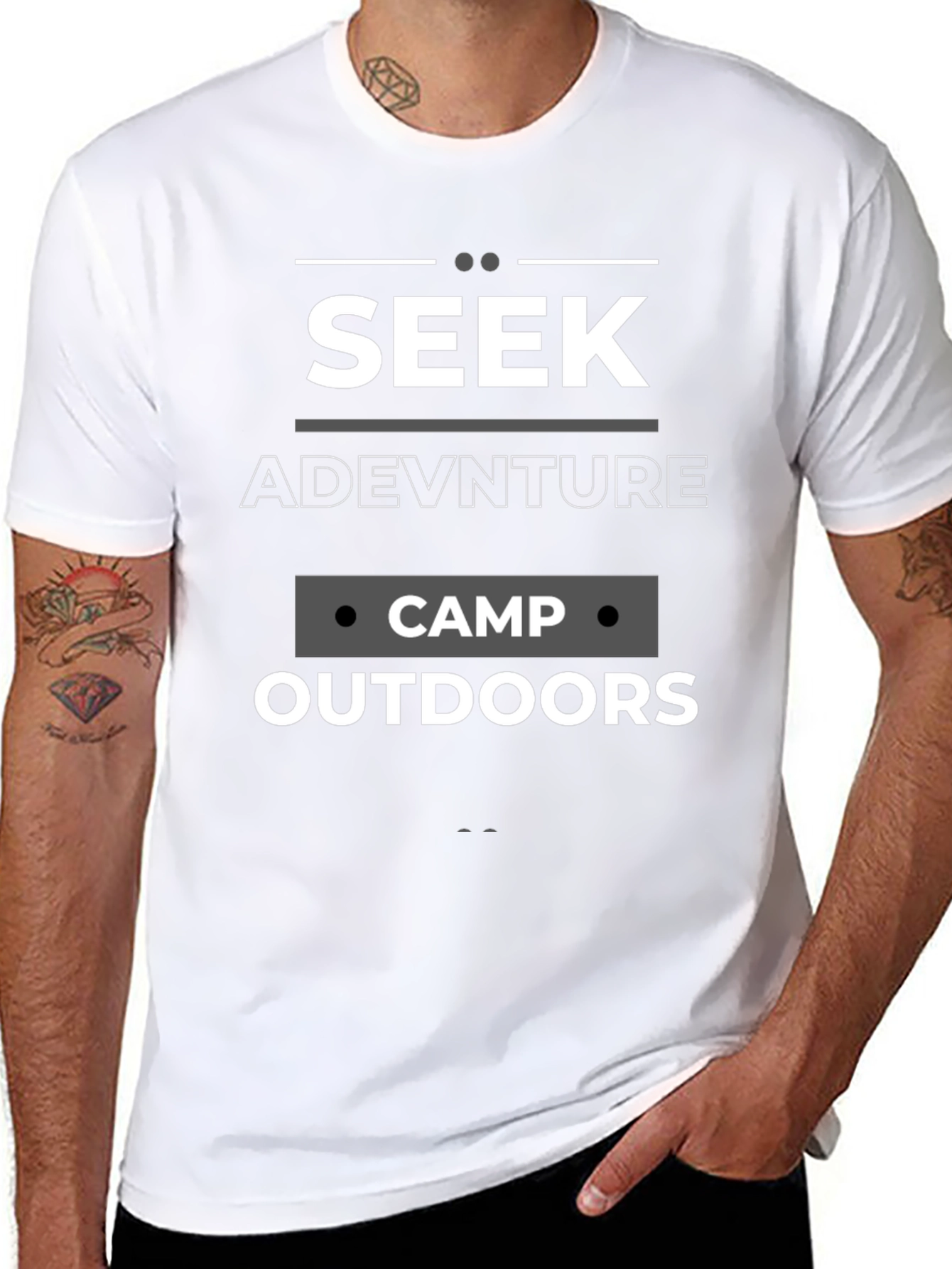 Seek Adventure Camp Outdoors Graphic Tee