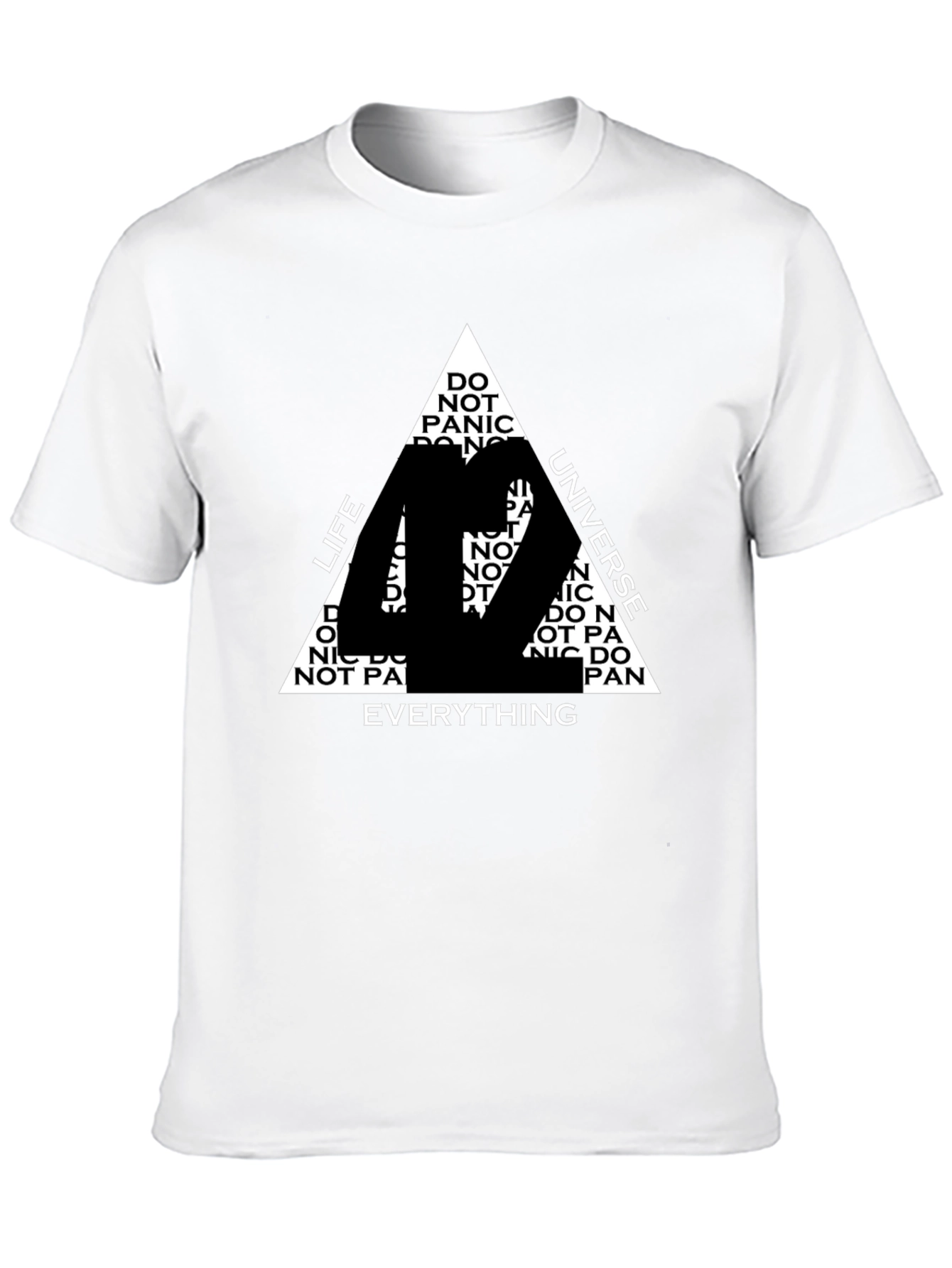 42 T-Shirt: Life Universe Everything - Black Cotton Tee