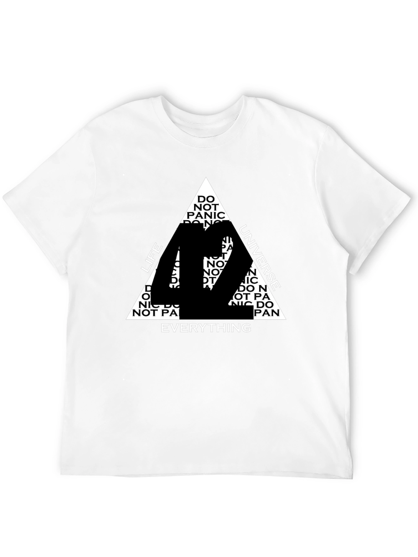 42 T-Shirt: Life Universe Everything - Black Cotton Tee