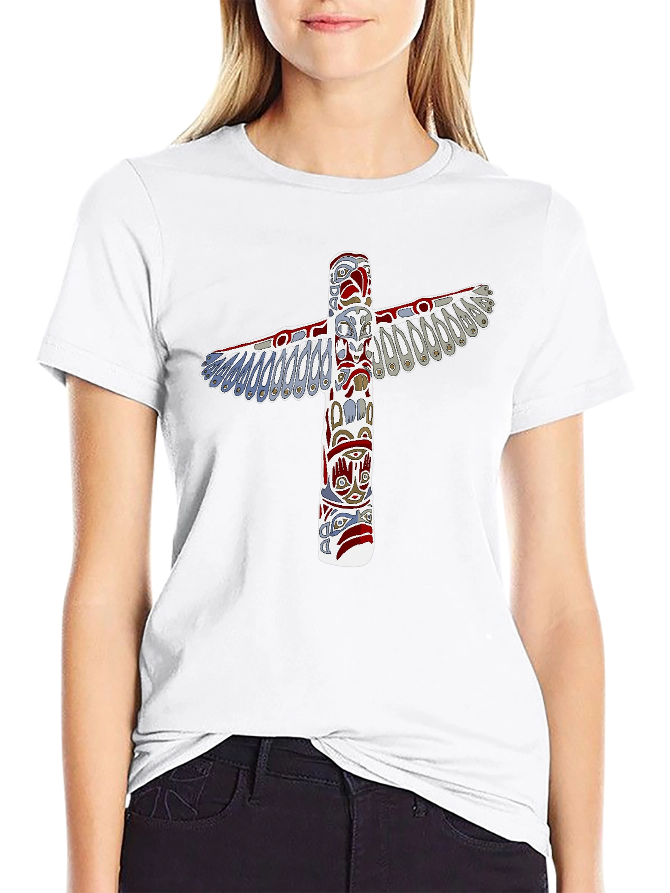 Totem Pole Graphic Tee - Unique Native American Design