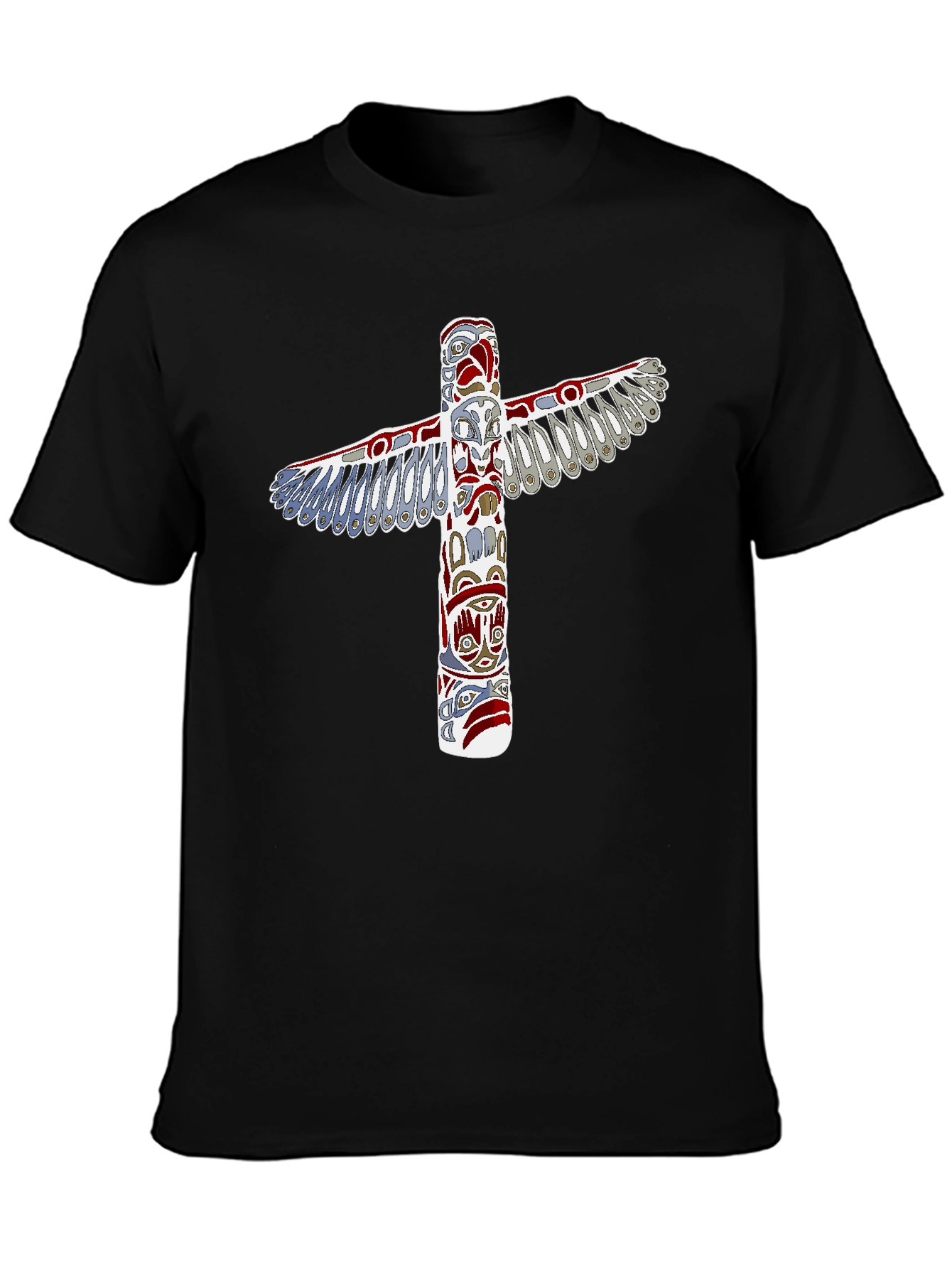 Totem Pole Graphic Tee - Unique Native American Design