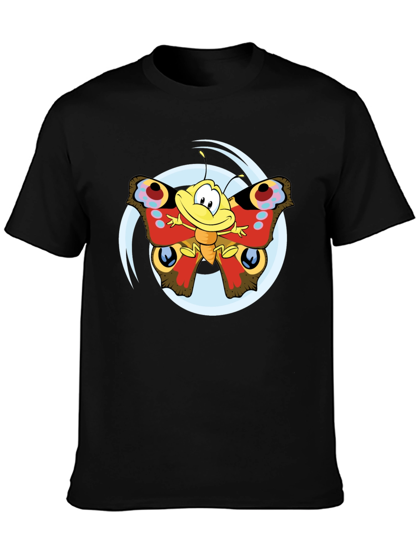 Cartoon Butterfly Graphic T-Shirt