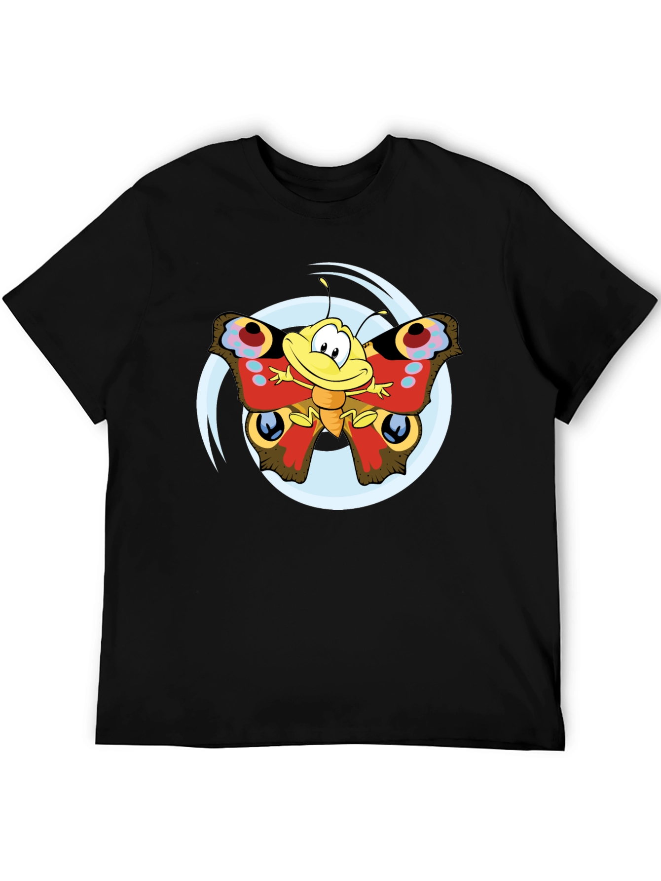 Cartoon Butterfly Graphic T-Shirt