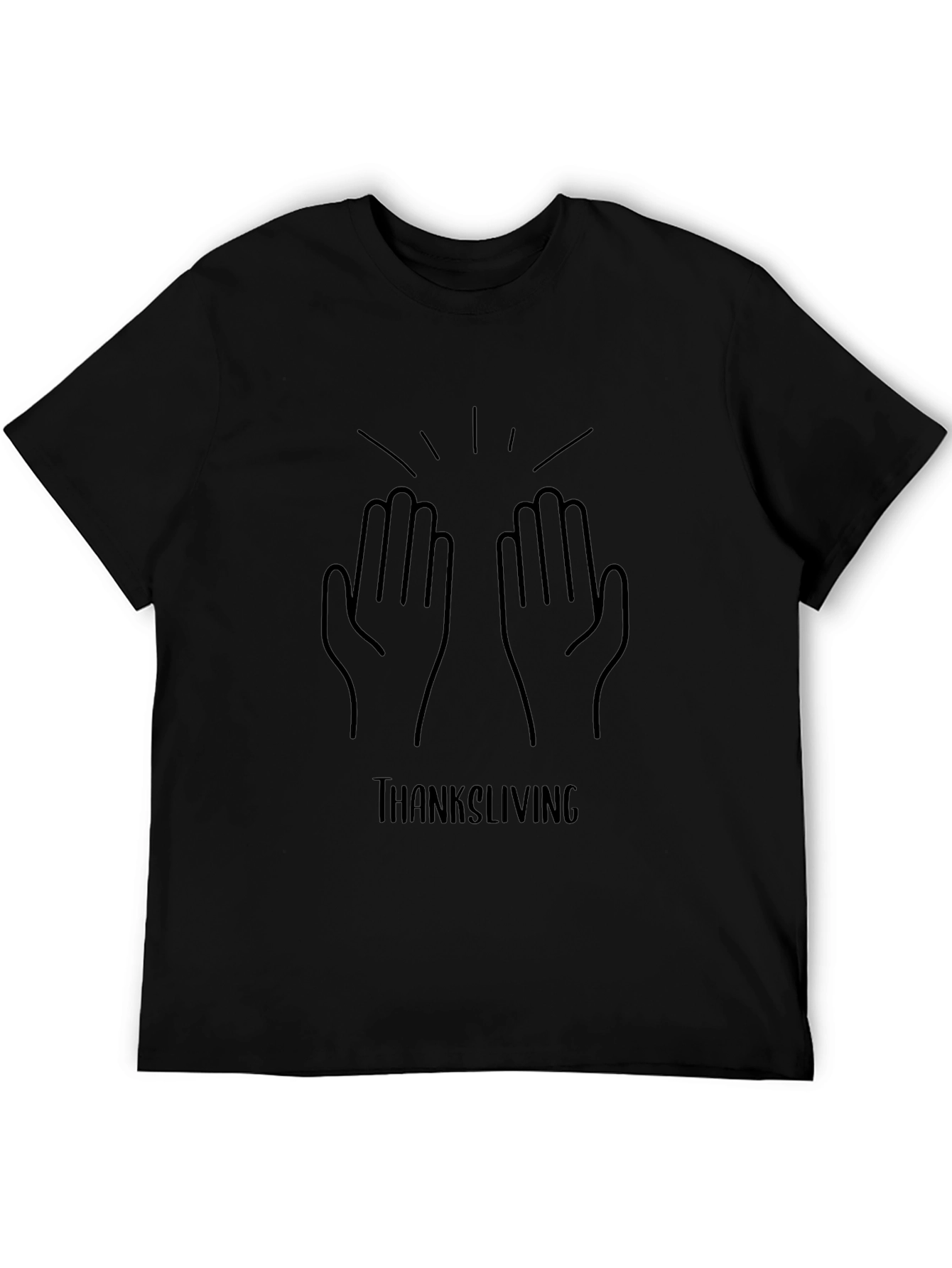 Thanksgiving High Five Graphic Tee - Black
