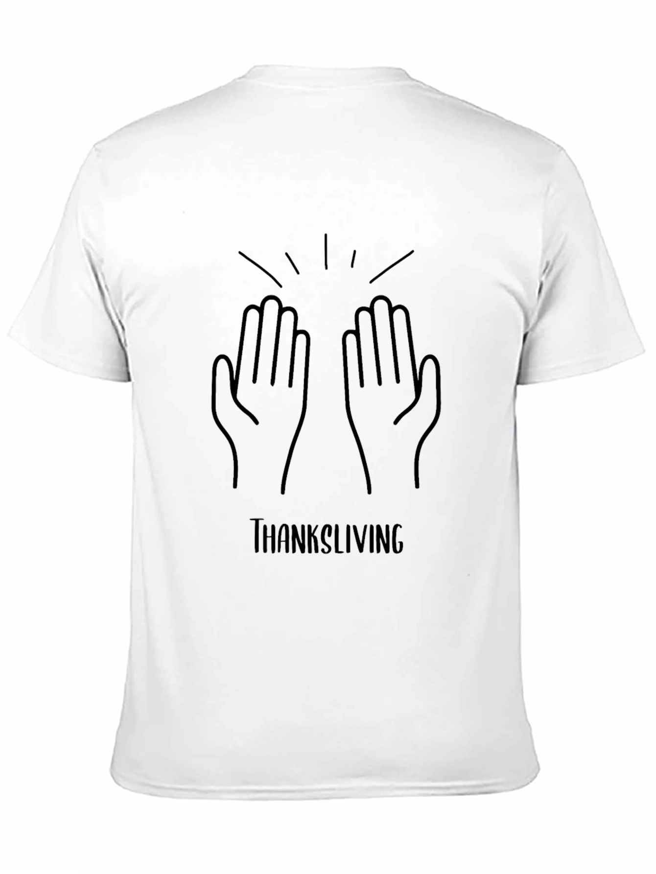 Thanksgiving High Five Graphic Tee - Black