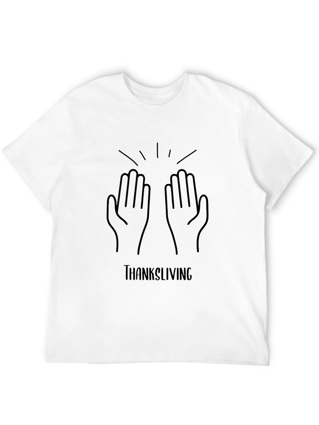 Thanksgiving High Five Graphic Tee - Black