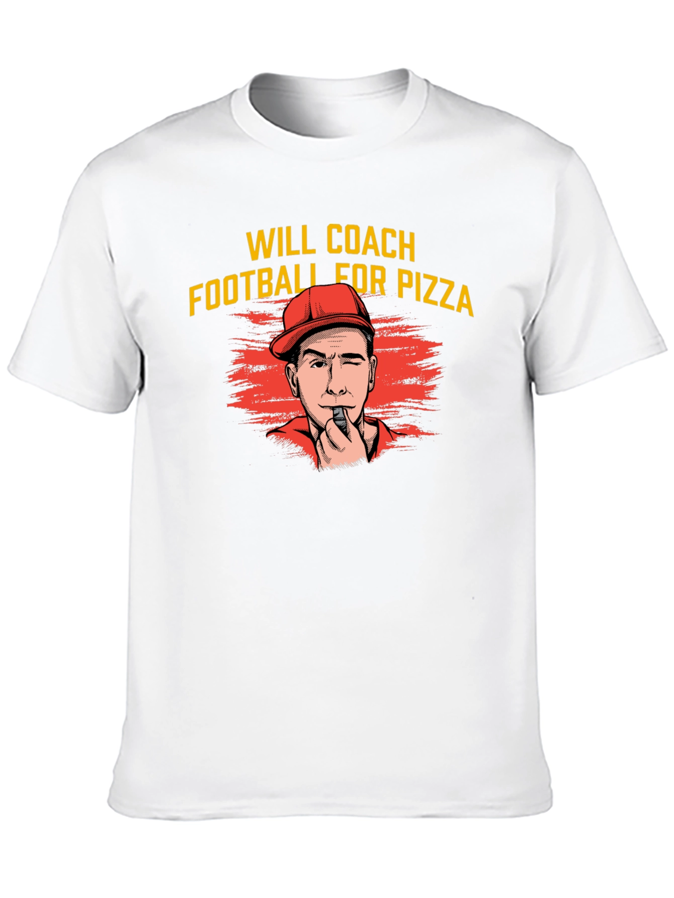 Will Coach Football for Pizza Graphic T-Shirt