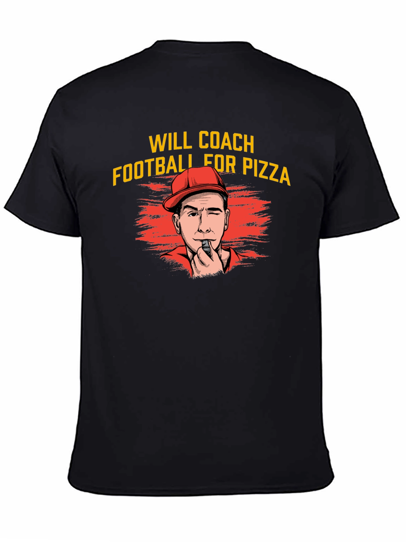 Will Coach Football for Pizza Graphic T-Shirt