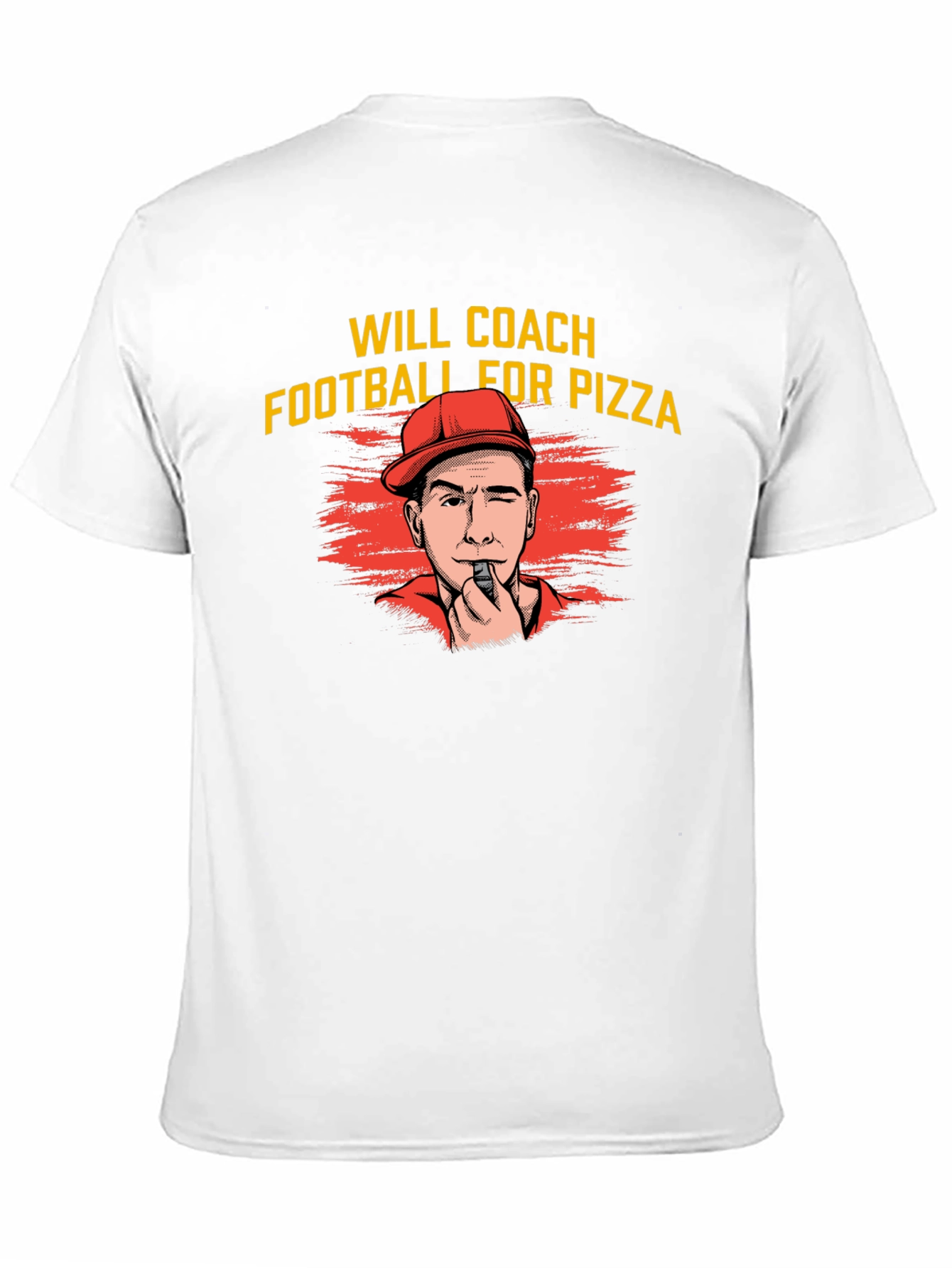 Will Coach Football for Pizza Graphic T-Shirt