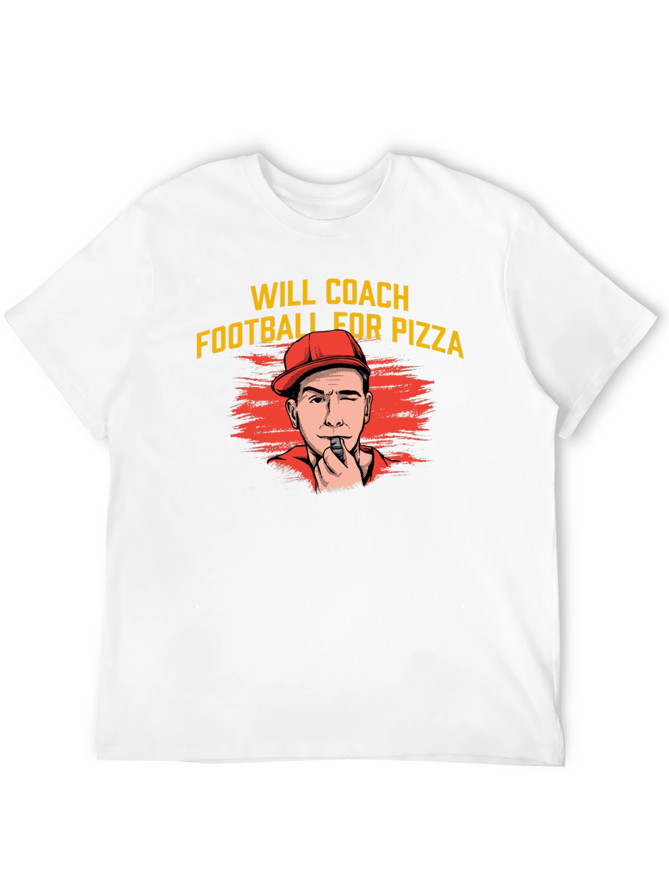Will Coach Football for Pizza Graphic T-Shirt