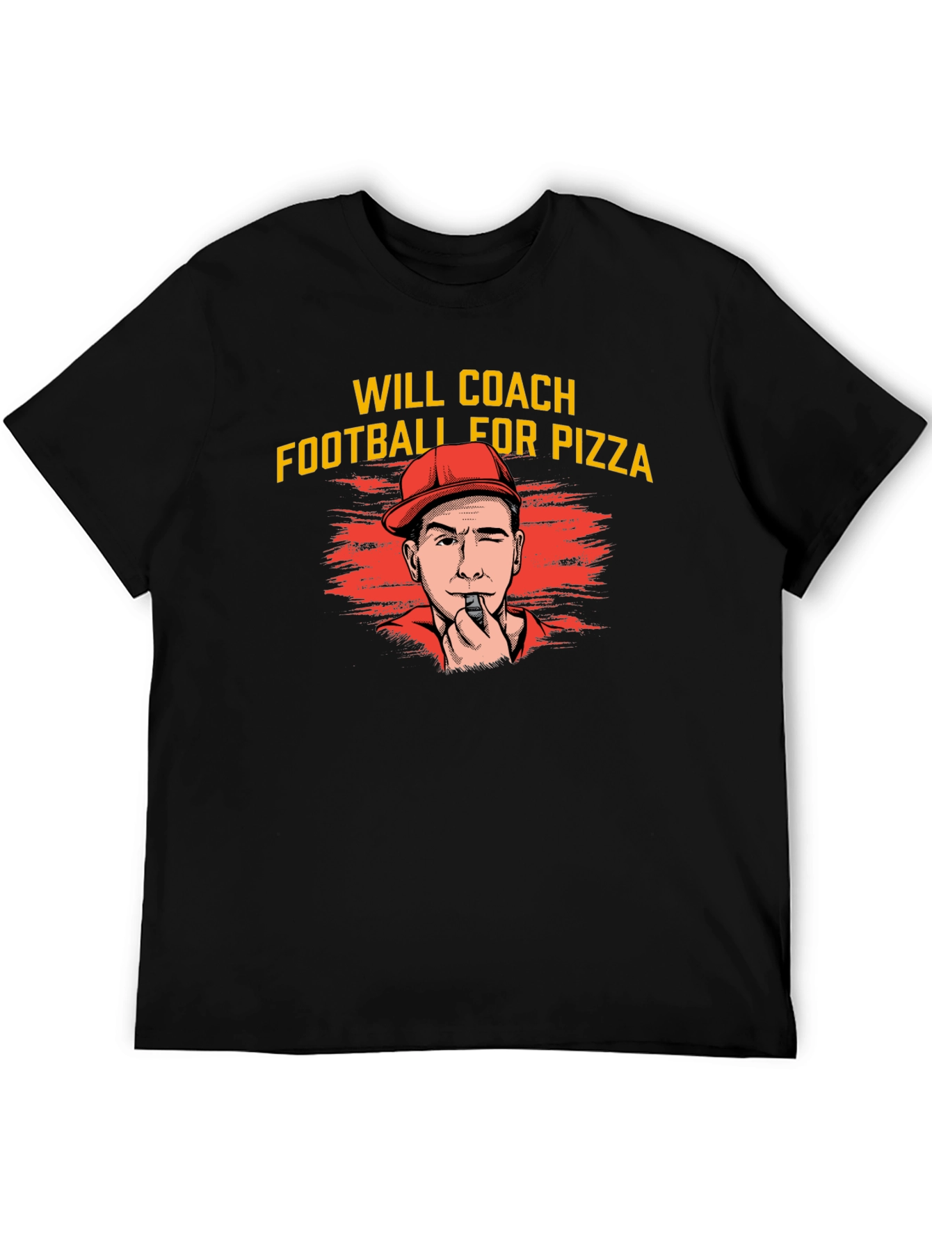 Will Coach Football for Pizza Graphic T-Shirt