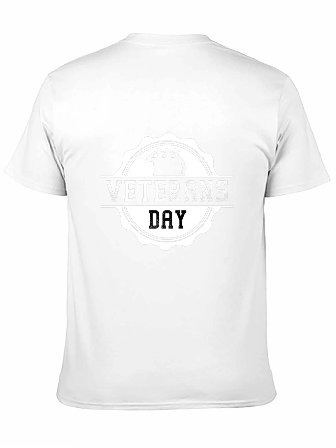 Veterans Day Graphic Print Black T-Shirt