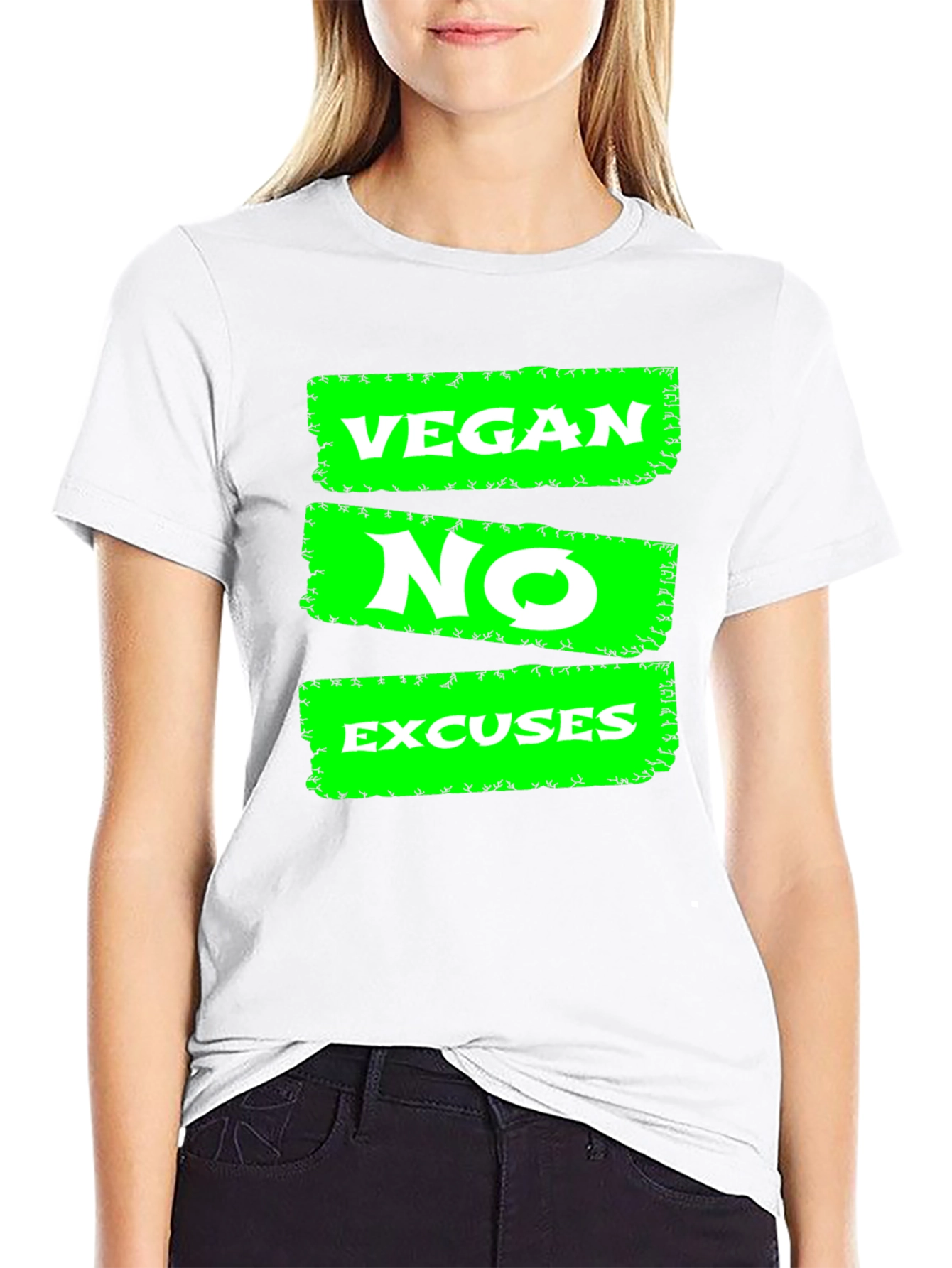 Vegan No Excuses Graphic Tee - Black