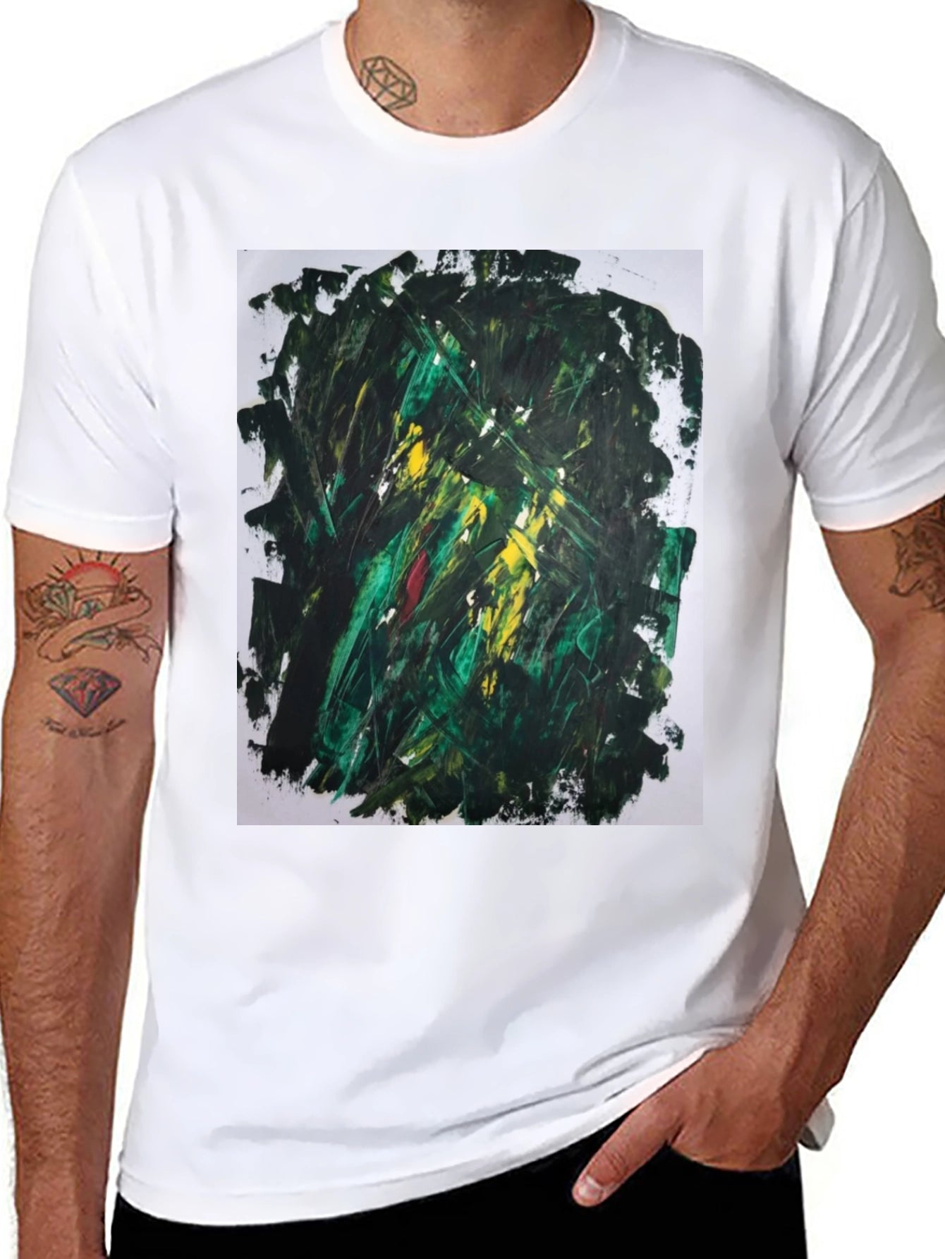 Abstract Art Tee - Modern Painterly Design