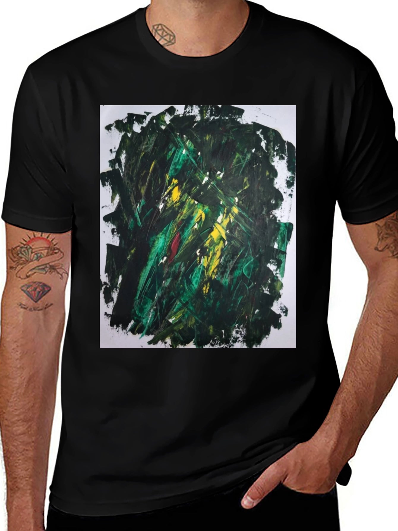 Abstract Art Tee - Modern Painterly Design