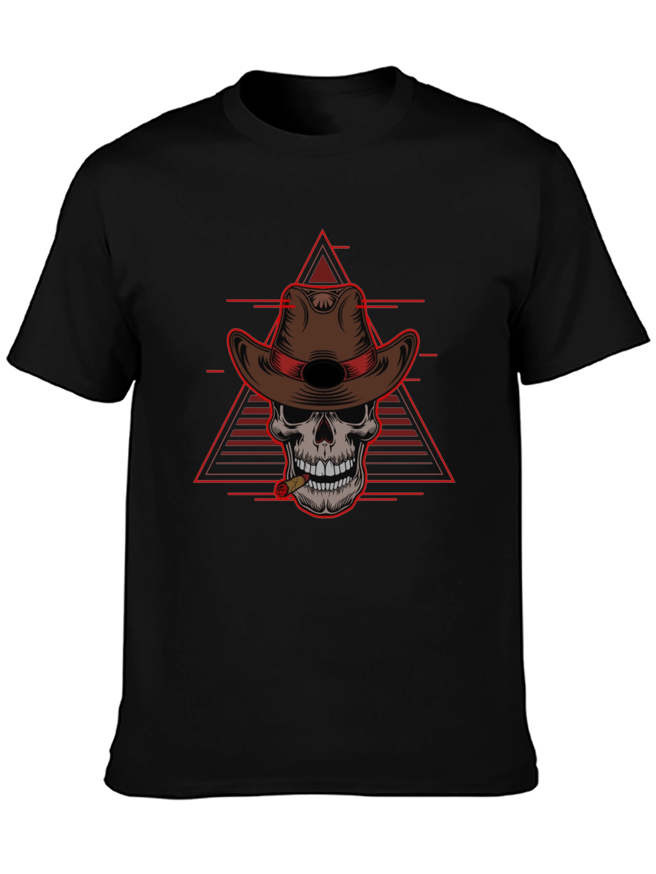 Skull Cowboy T-Shirt - Edgy Western Style