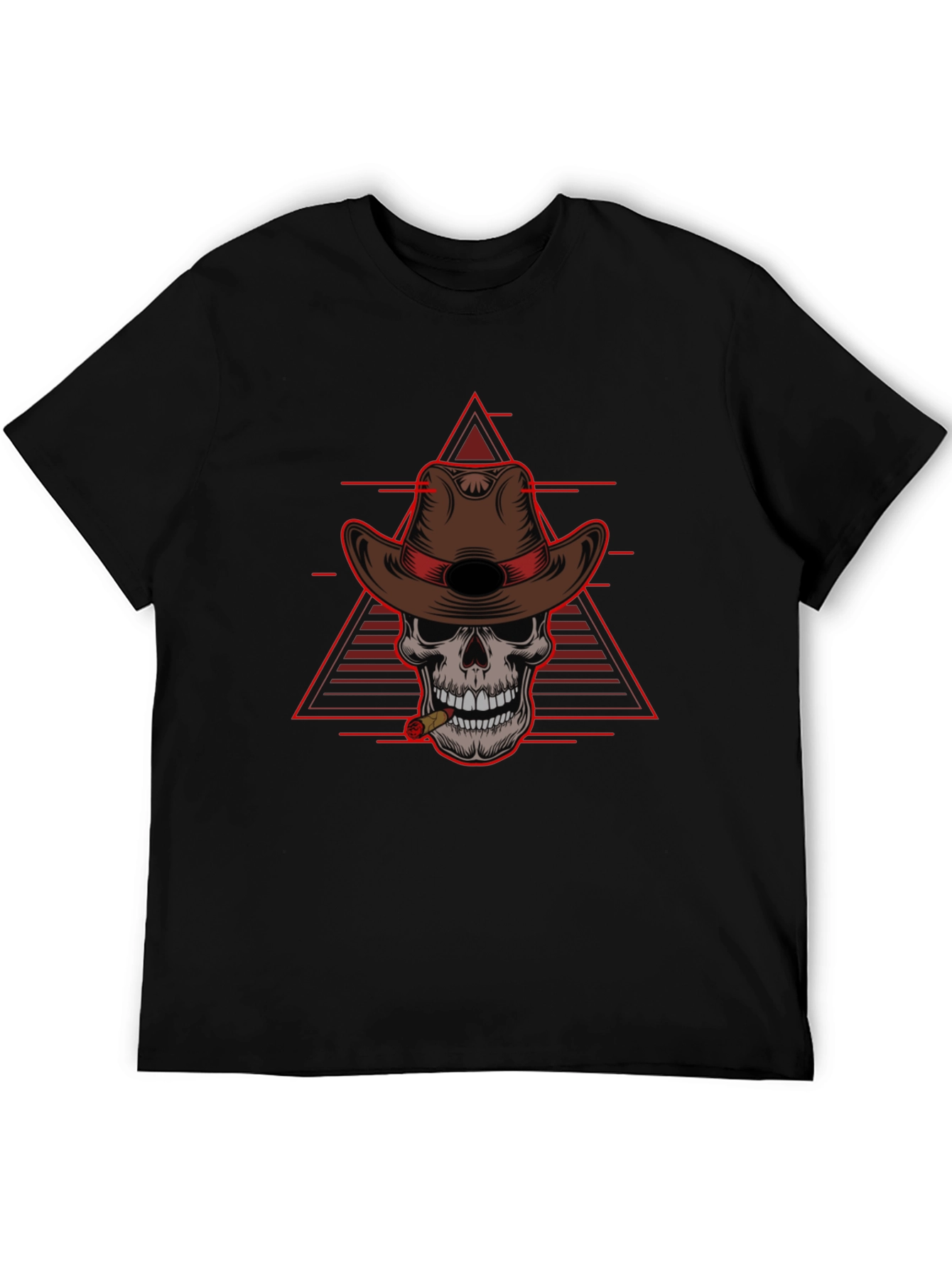 Skull Cowboy T-Shirt - Edgy Western Style