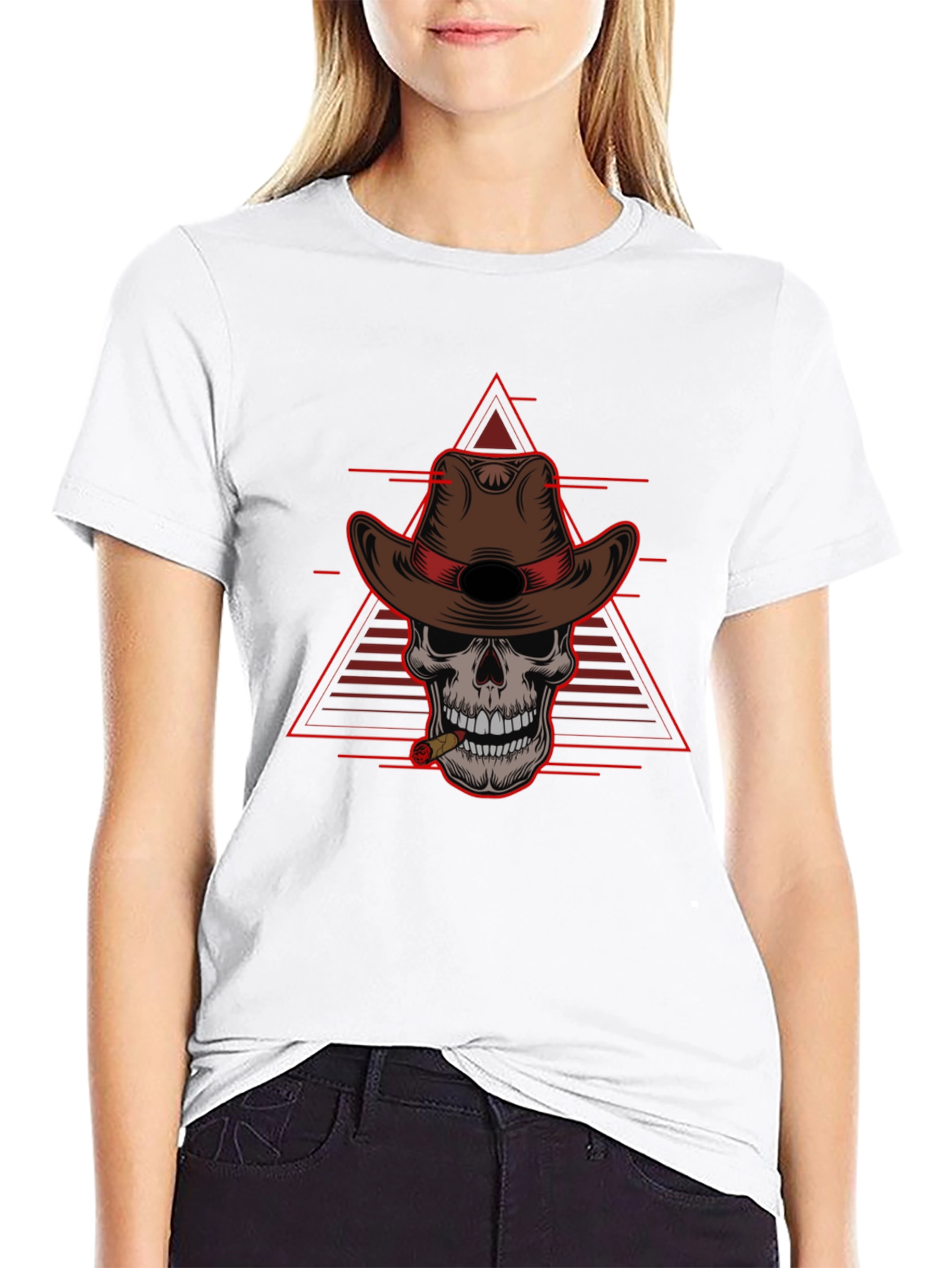 Skull Cowboy T-Shirt - Edgy Western Style