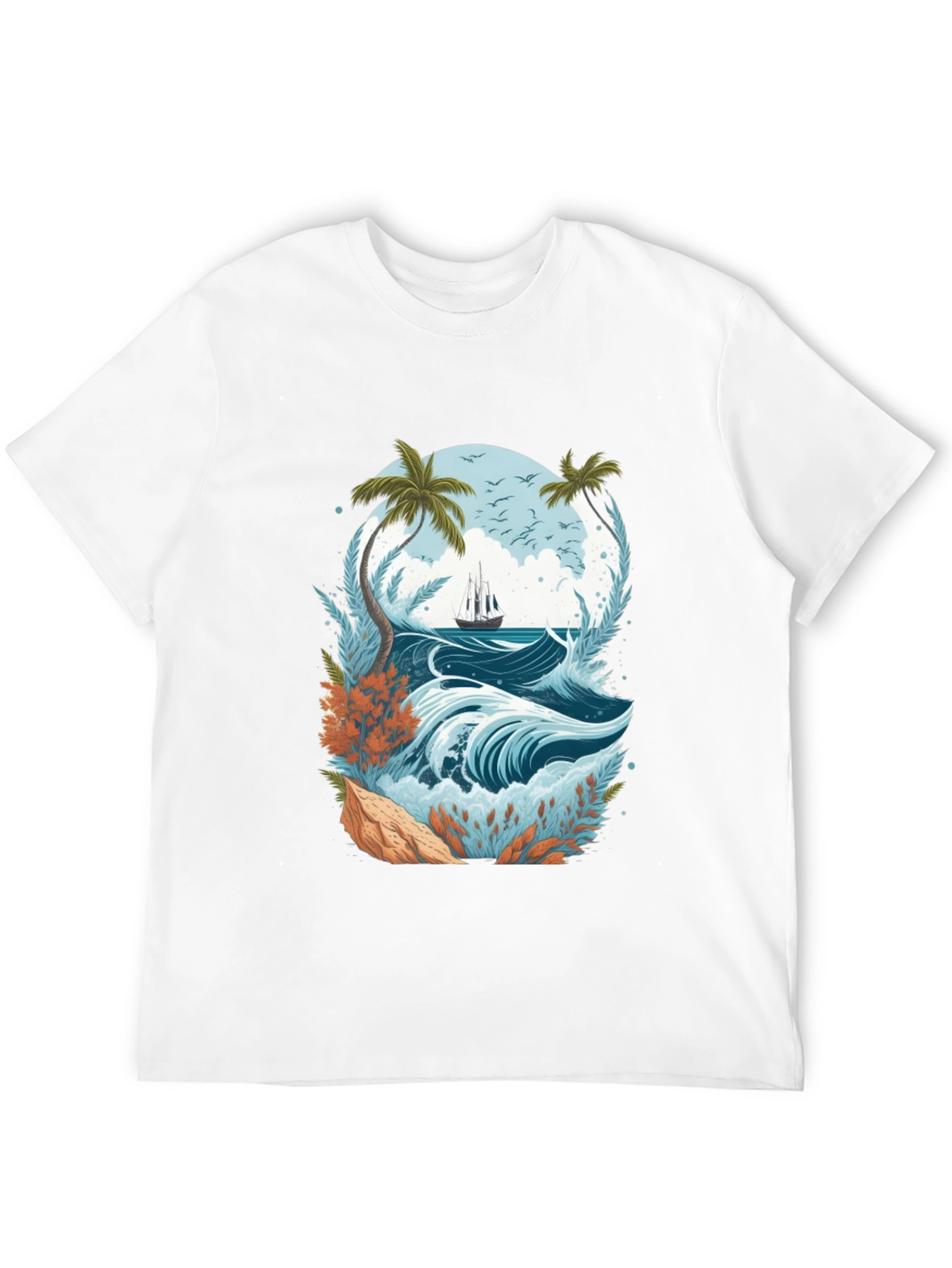 Tropical Sailboat Tee