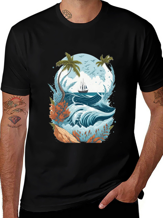 Tropical Sailboat Tee