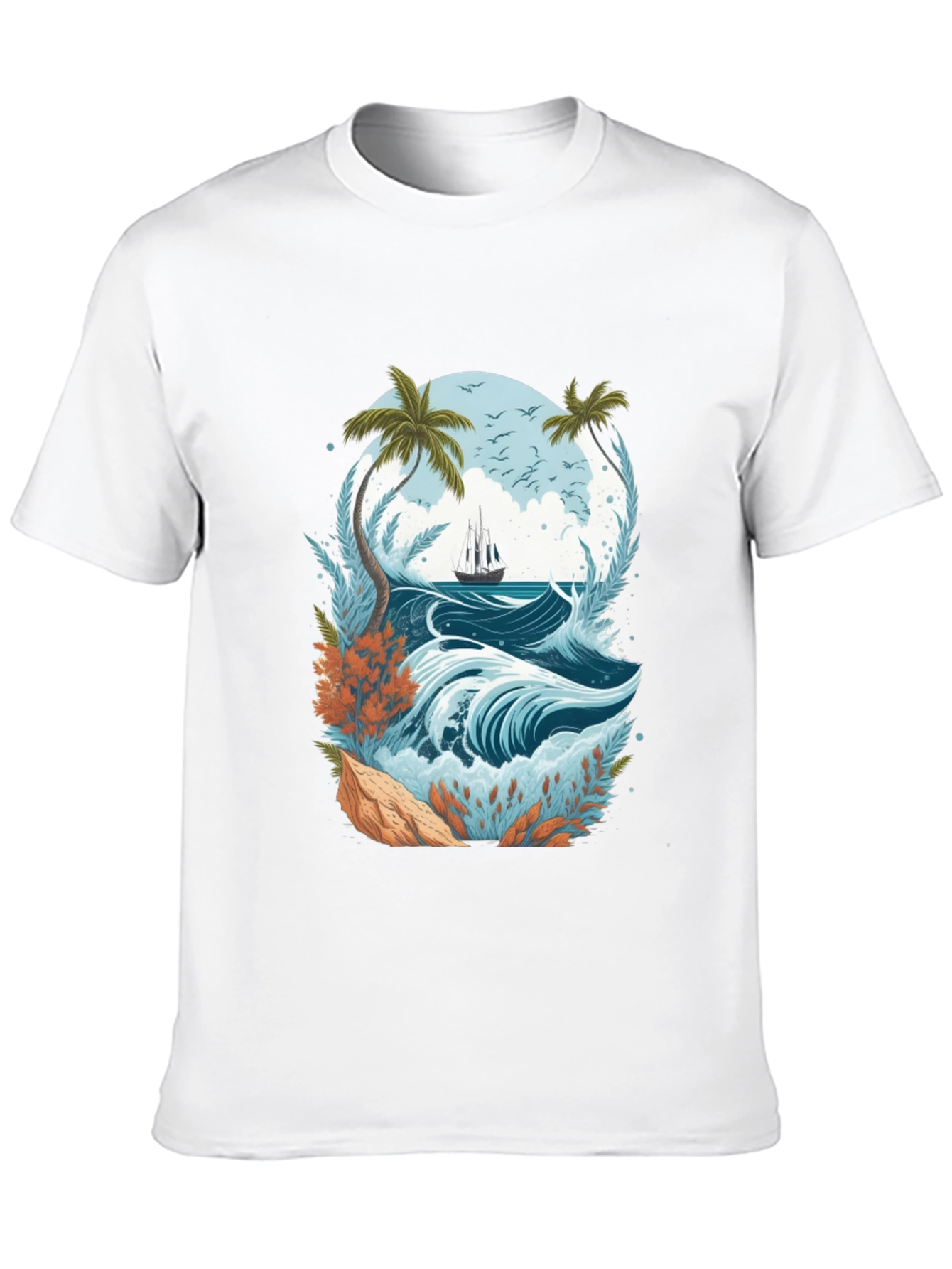 Tropical Sailboat Tee