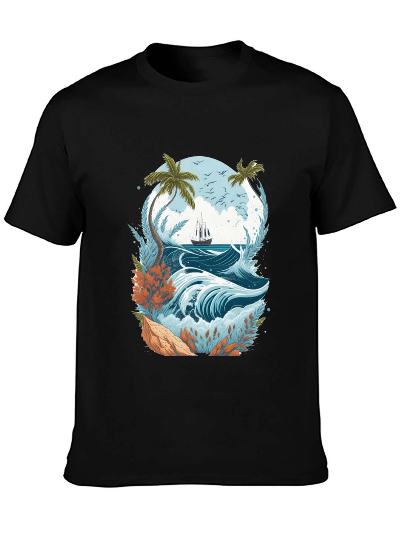 Tropical Sailboat Tee