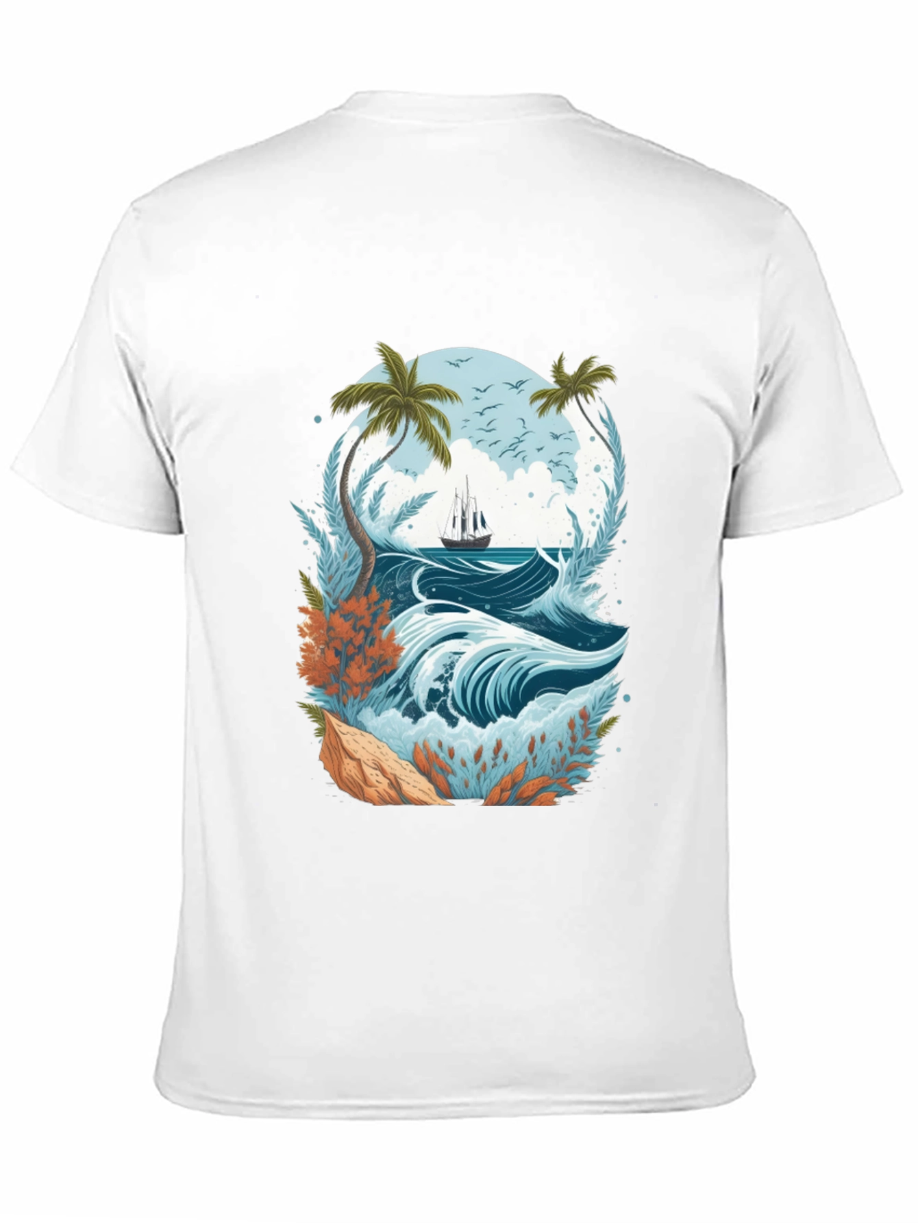Tropical Sailboat Tee
