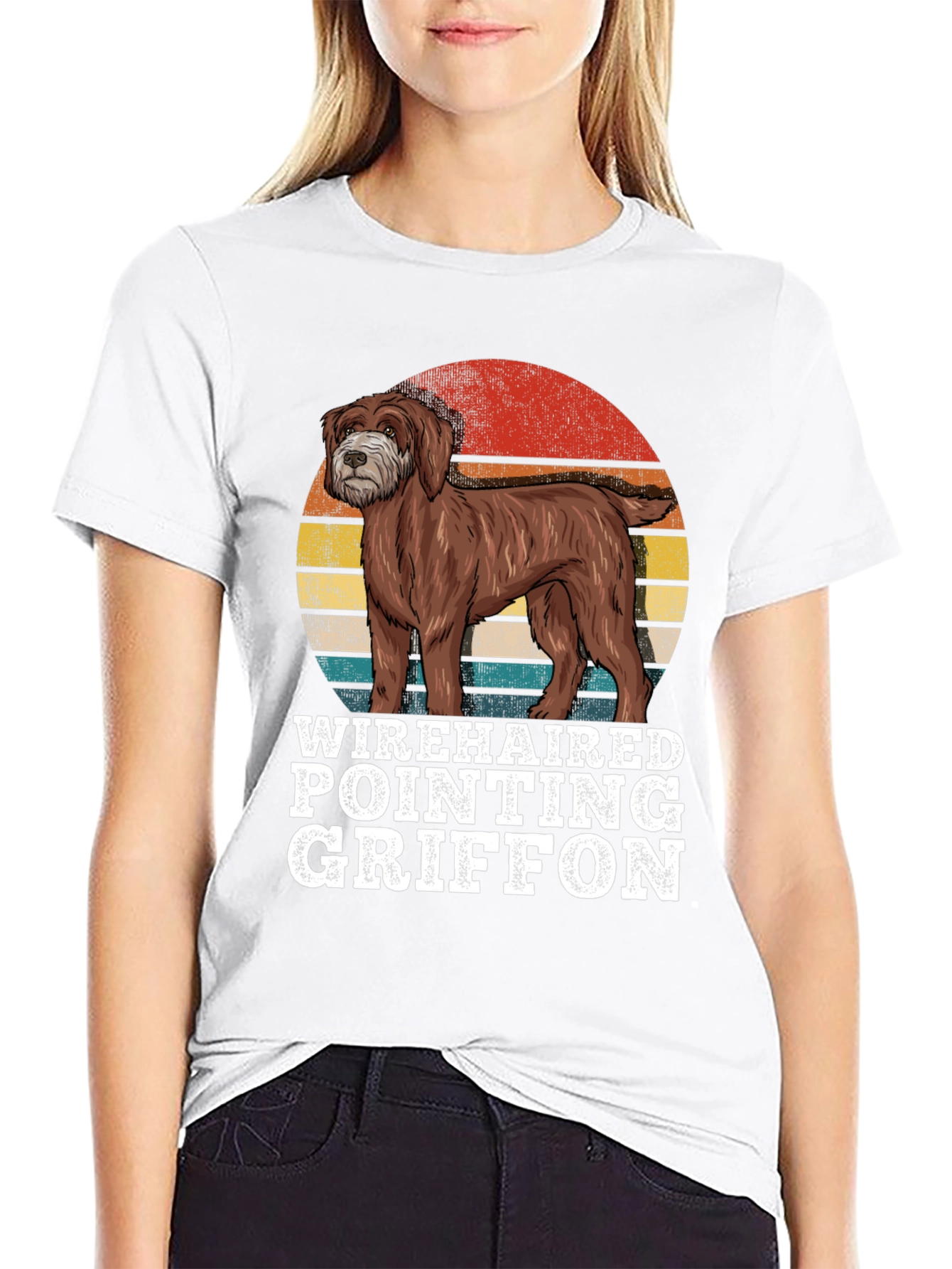 Wirehaired Pointing Griffon Retro T-Shirt