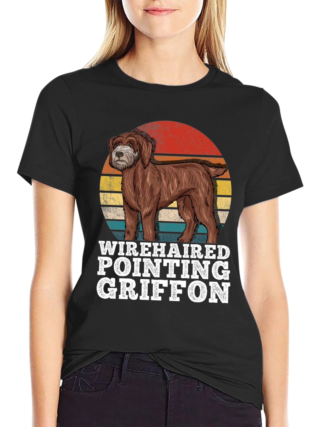 Wirehaired Pointing Griffon Retro T-Shirt