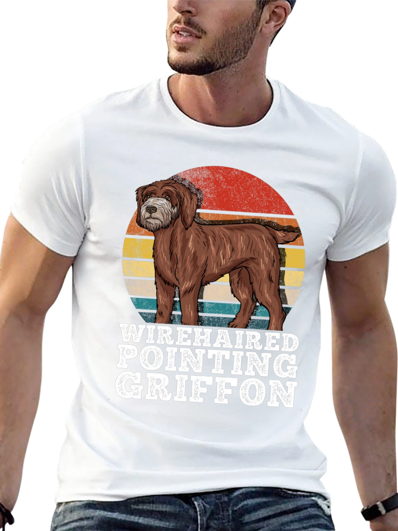 Wirehaired Pointing Griffon Retro T-Shirt